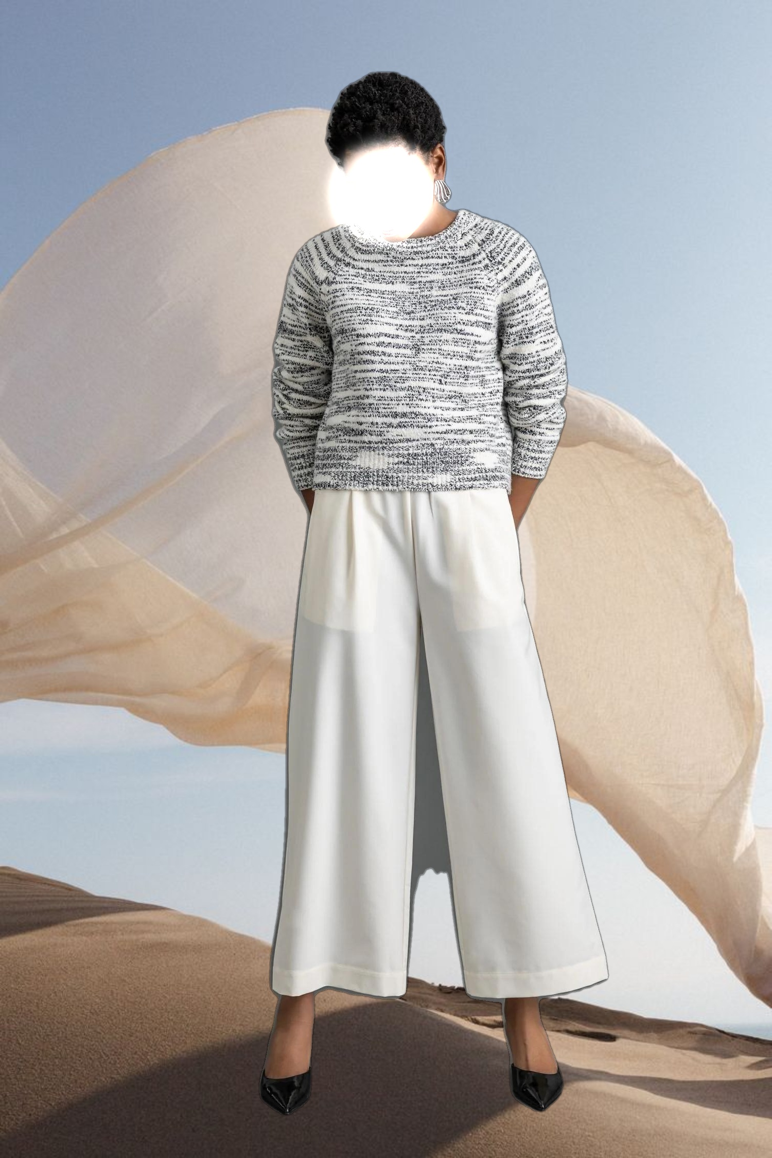 Wide Leg Pull On Pant