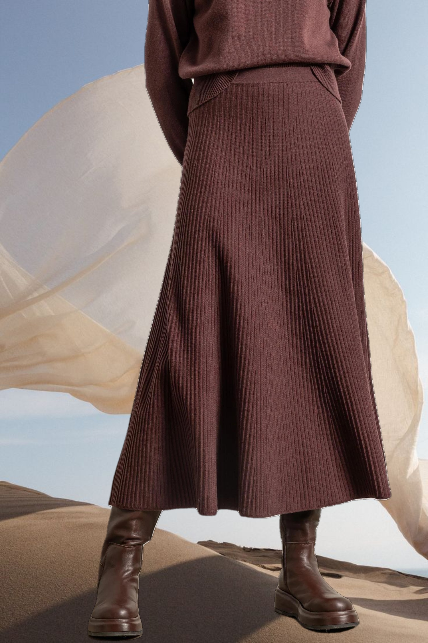 Flared Sweater Skirt