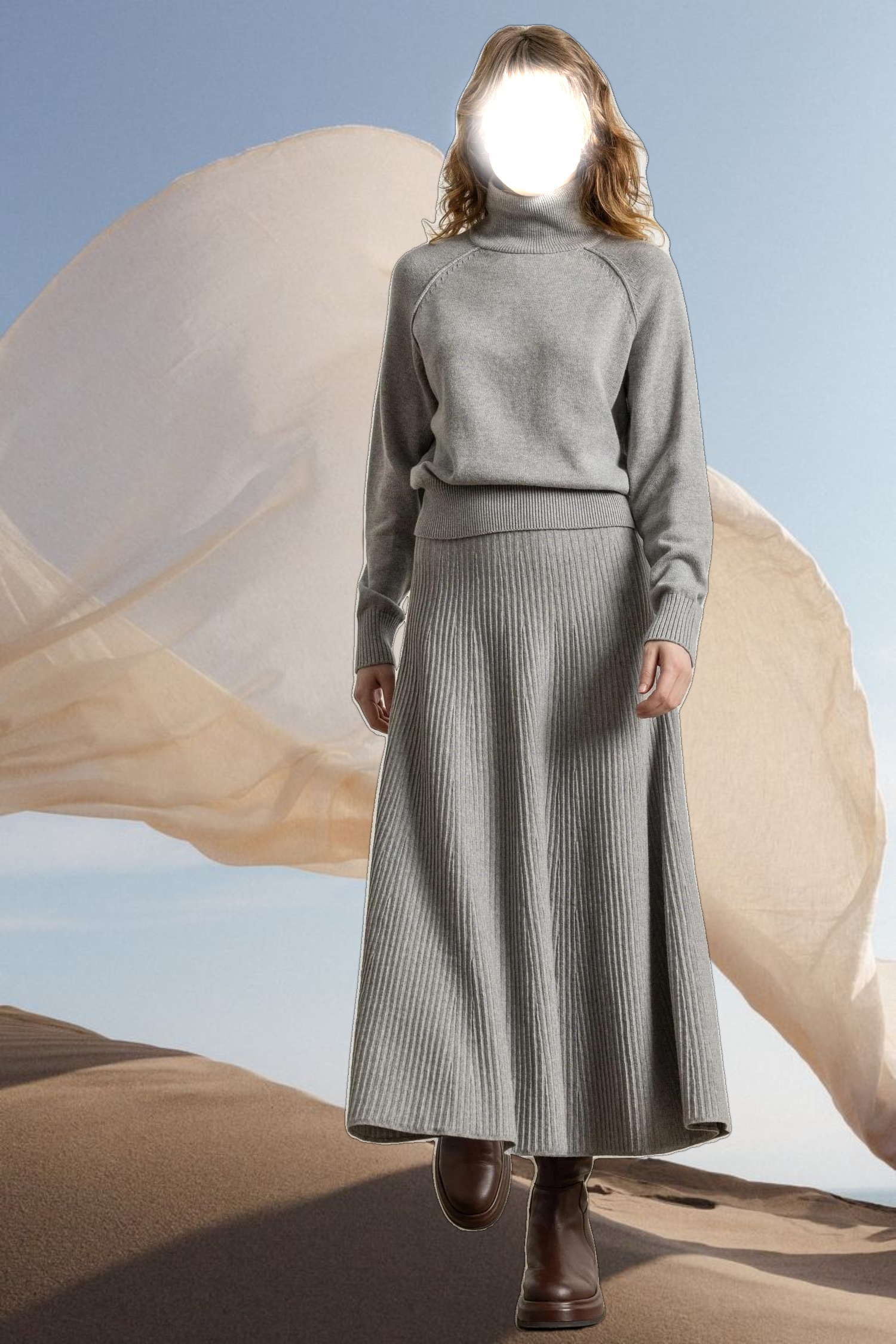 Raglan Turtleneck Sweater