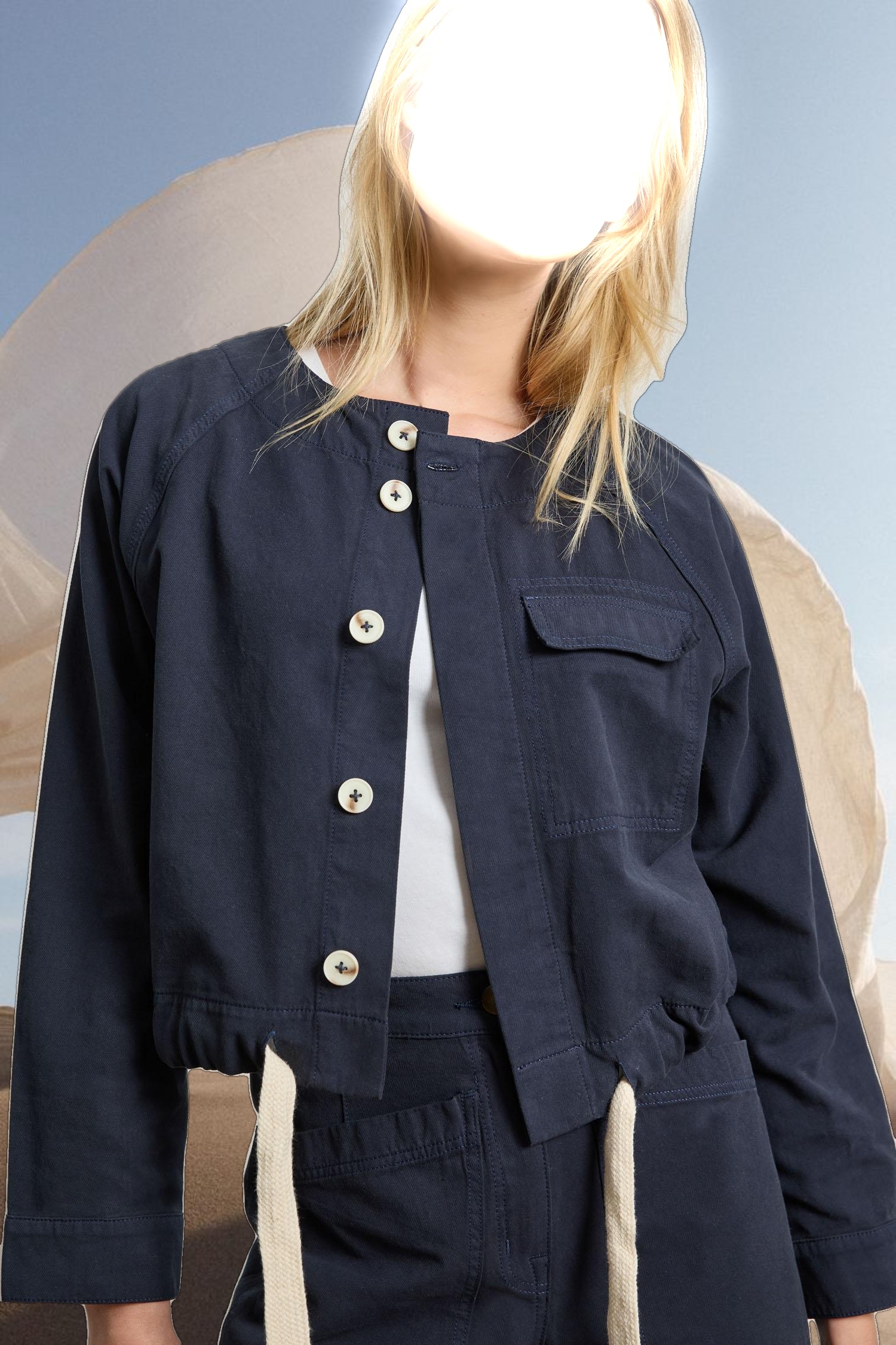 Drawstring Waist Jacket