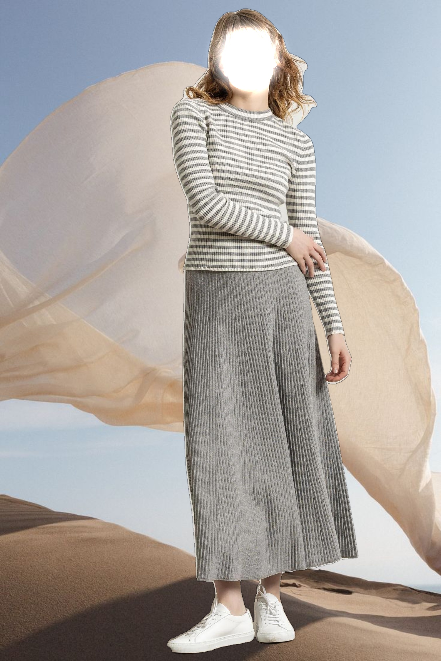 Flared Sweater Skirt