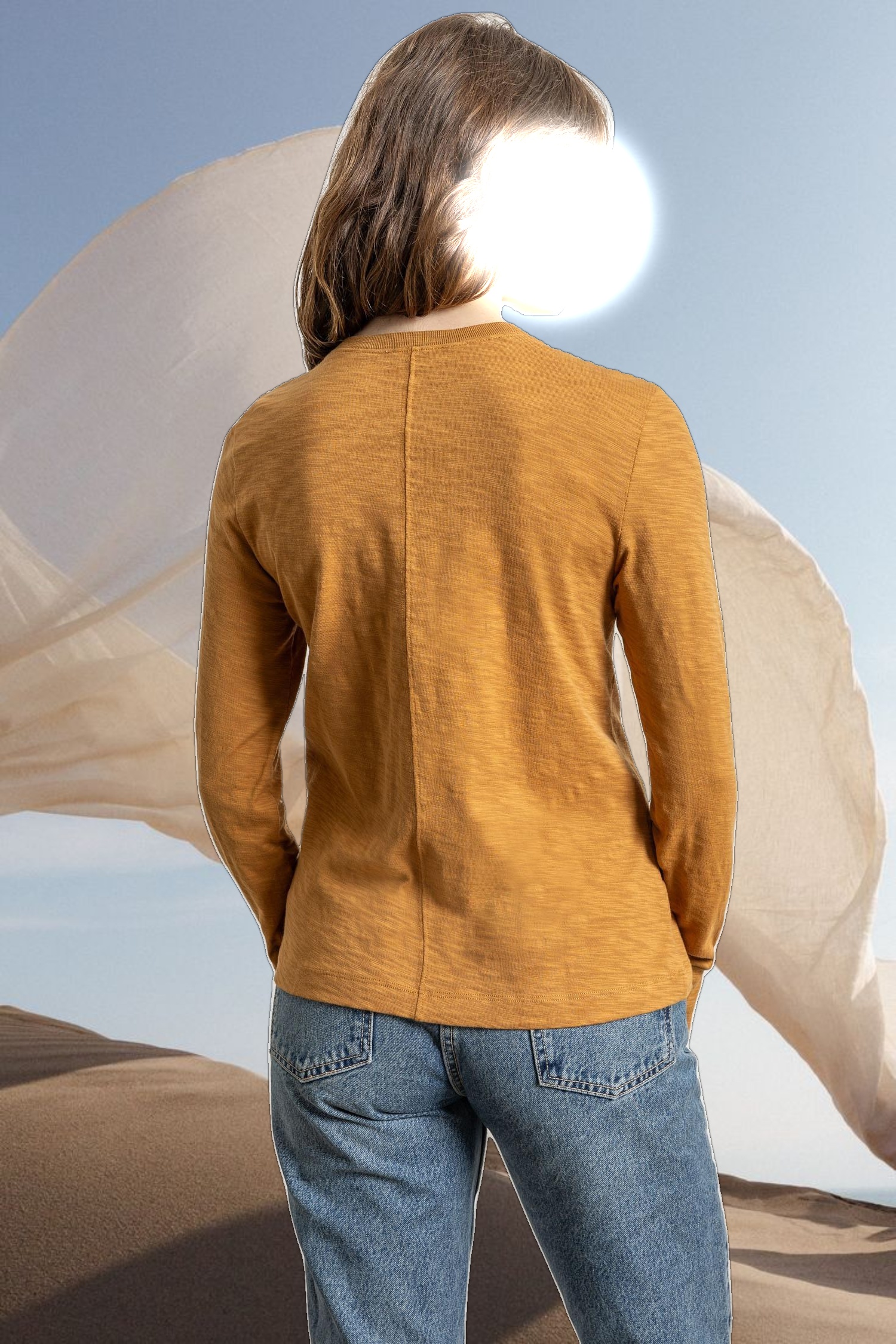 Long Sleeve Ribbed Cuff Crewneck