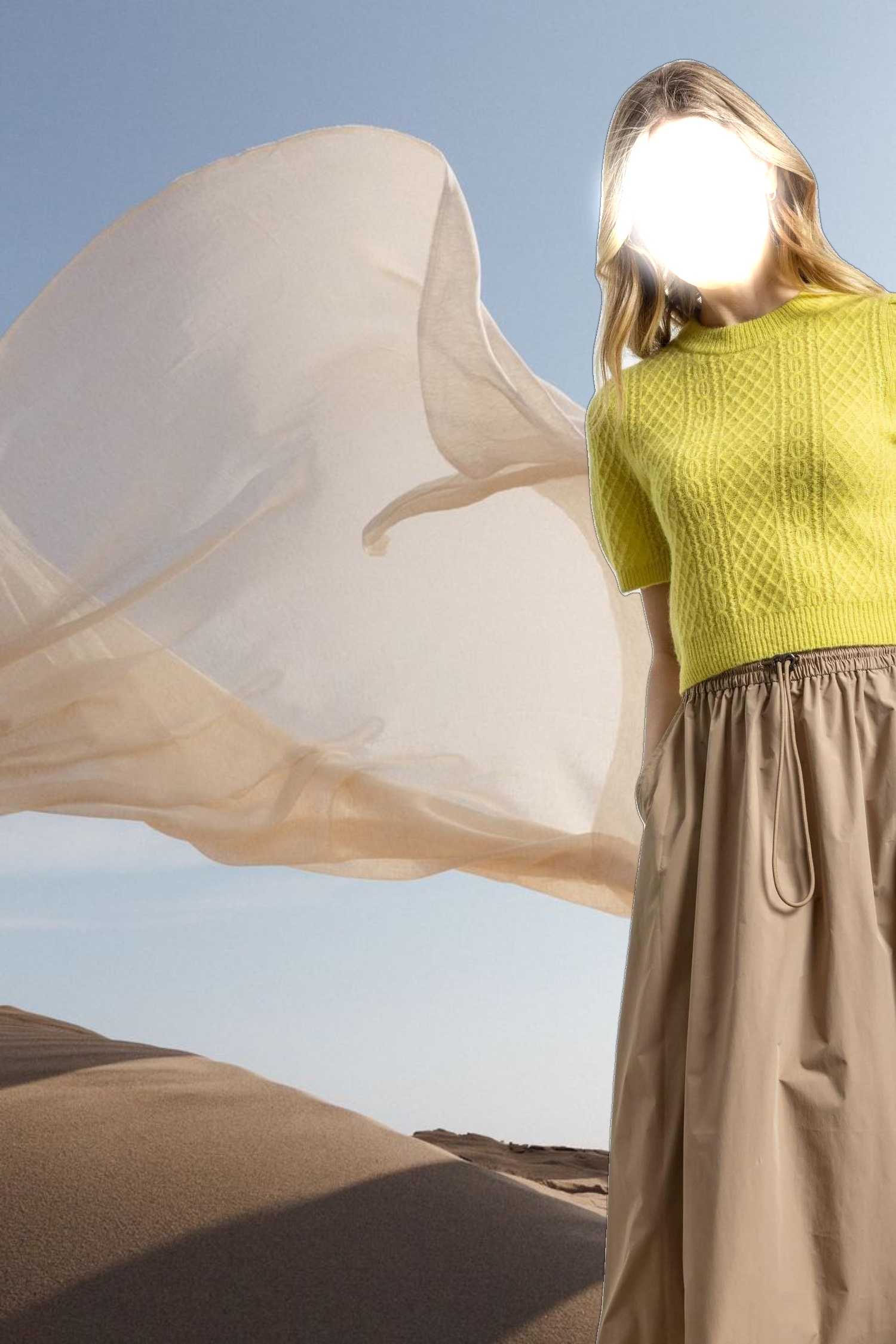 Cropped Cable Sweater