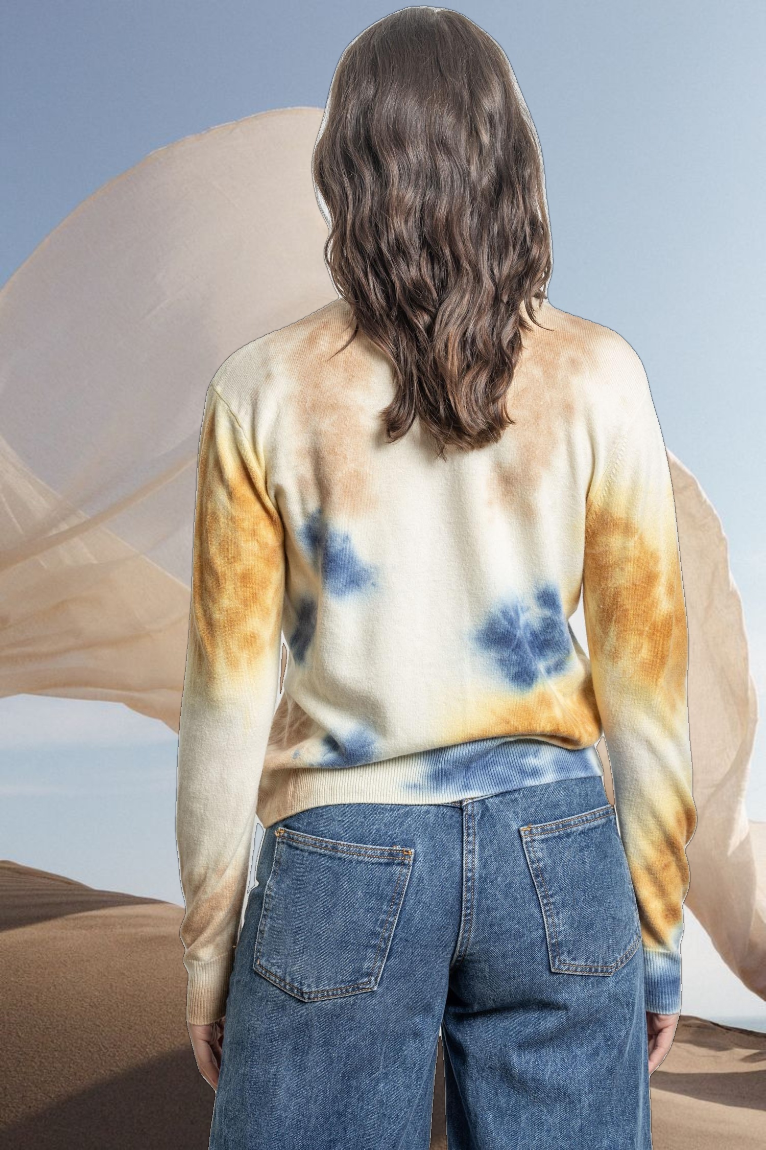 Tie Dyed Cardigan Sweater