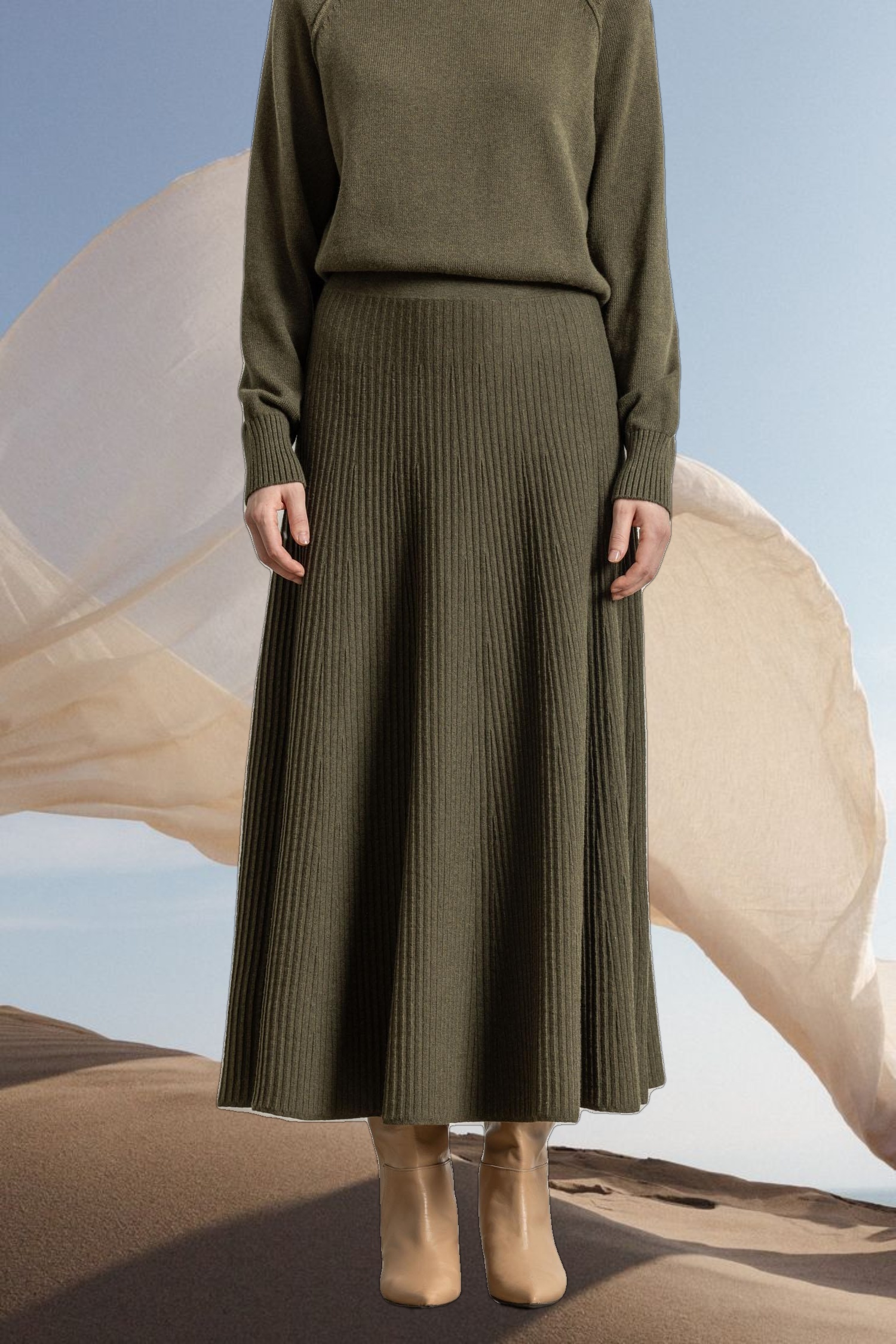 Flared Sweater Skirt