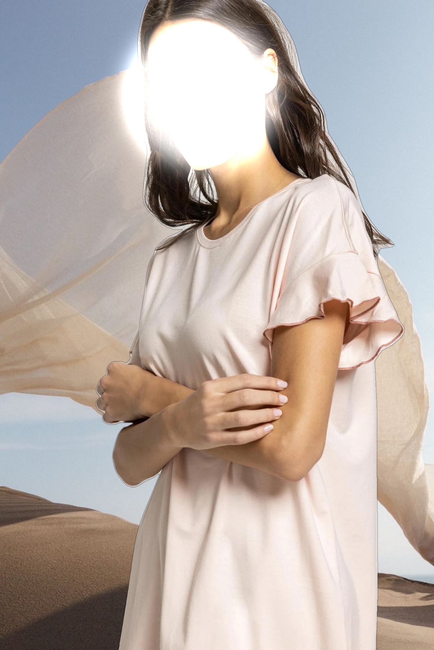 Flutter Sleeve Sleep Dress