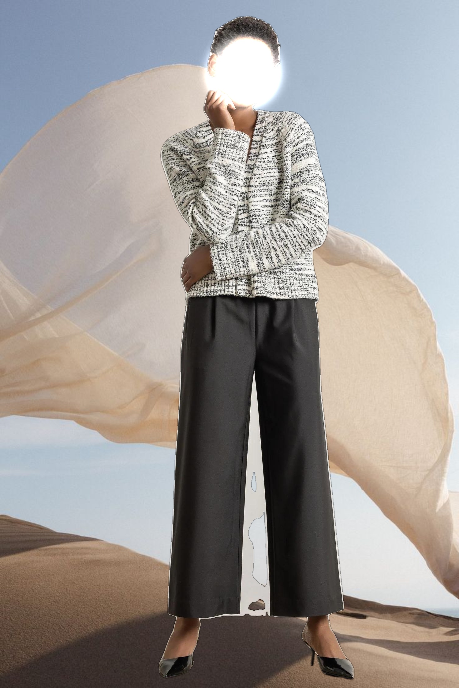 V-Neck Cardigan Sweater