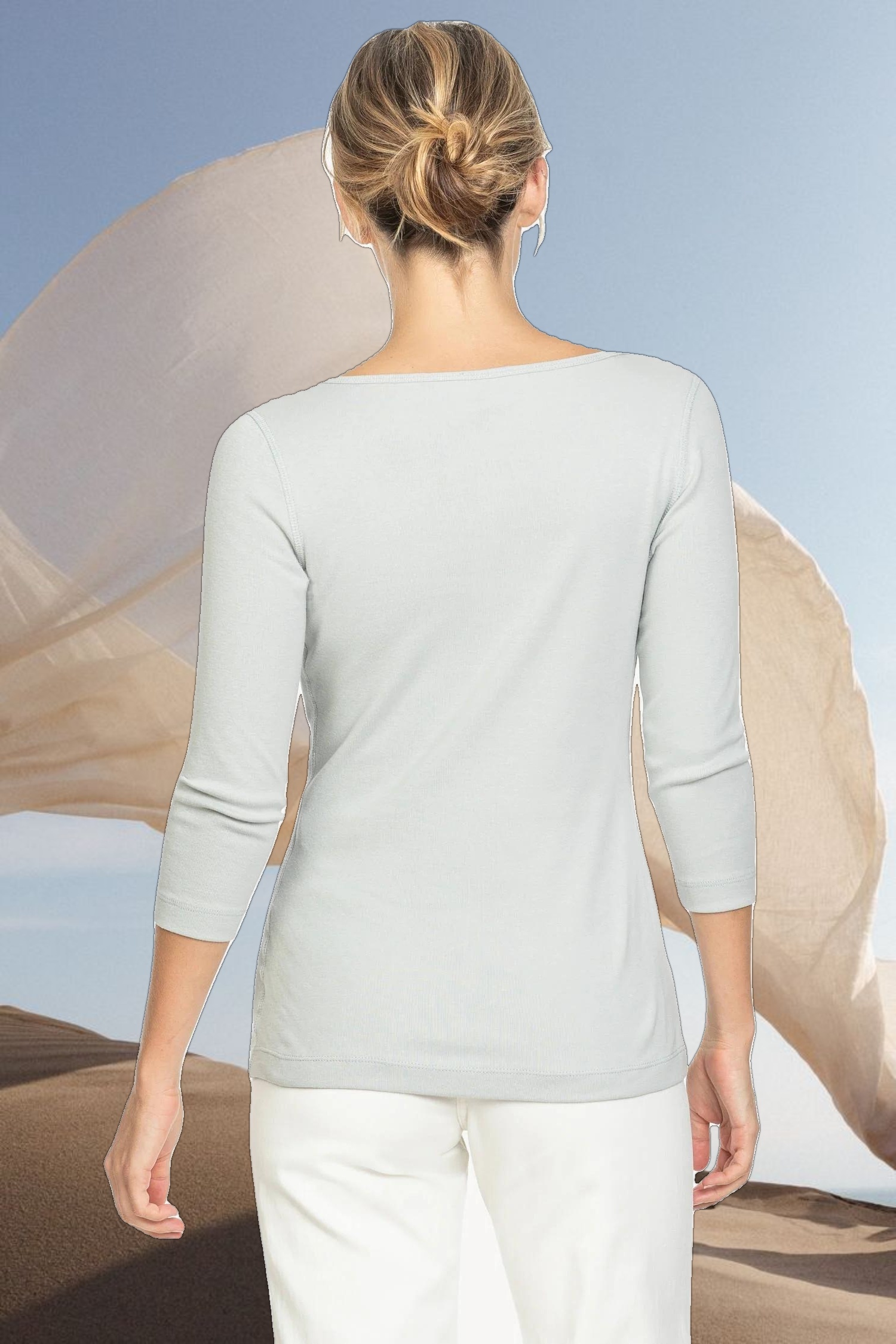 3/4 Sleeve V-Neck