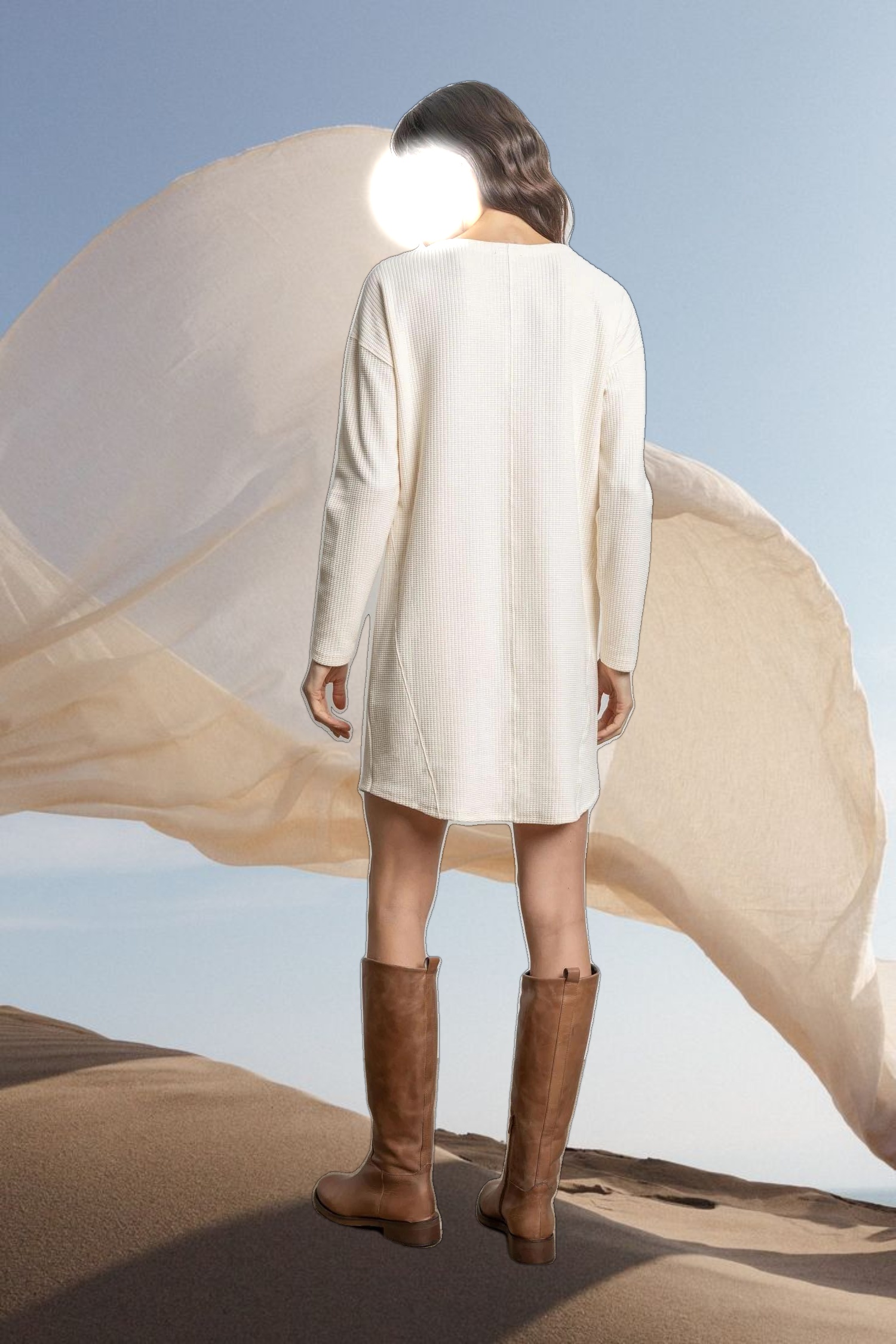 Seamed Boatneck Dress