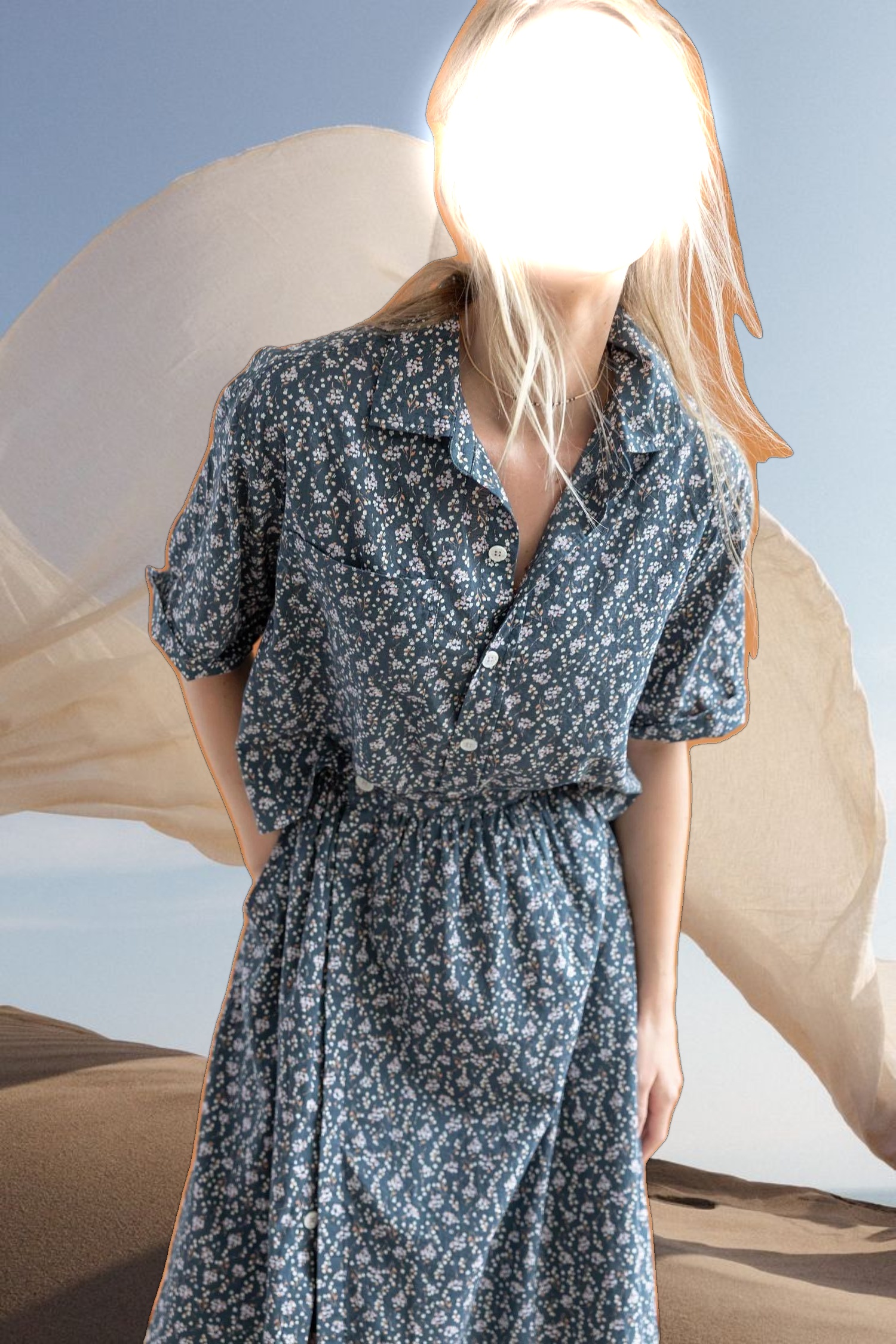 Easy Sleeve Button Down