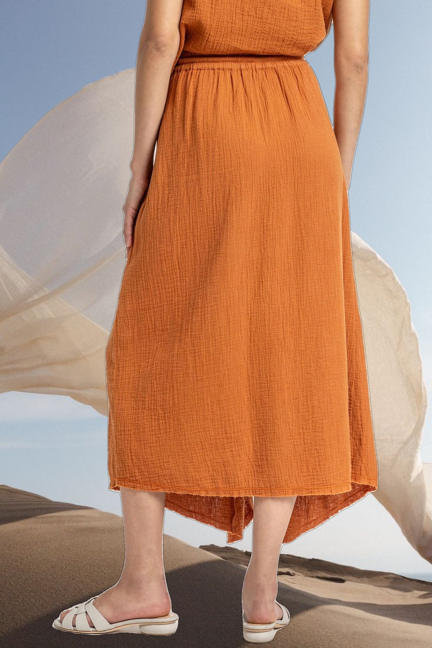 Gauze Waterfall Skirt