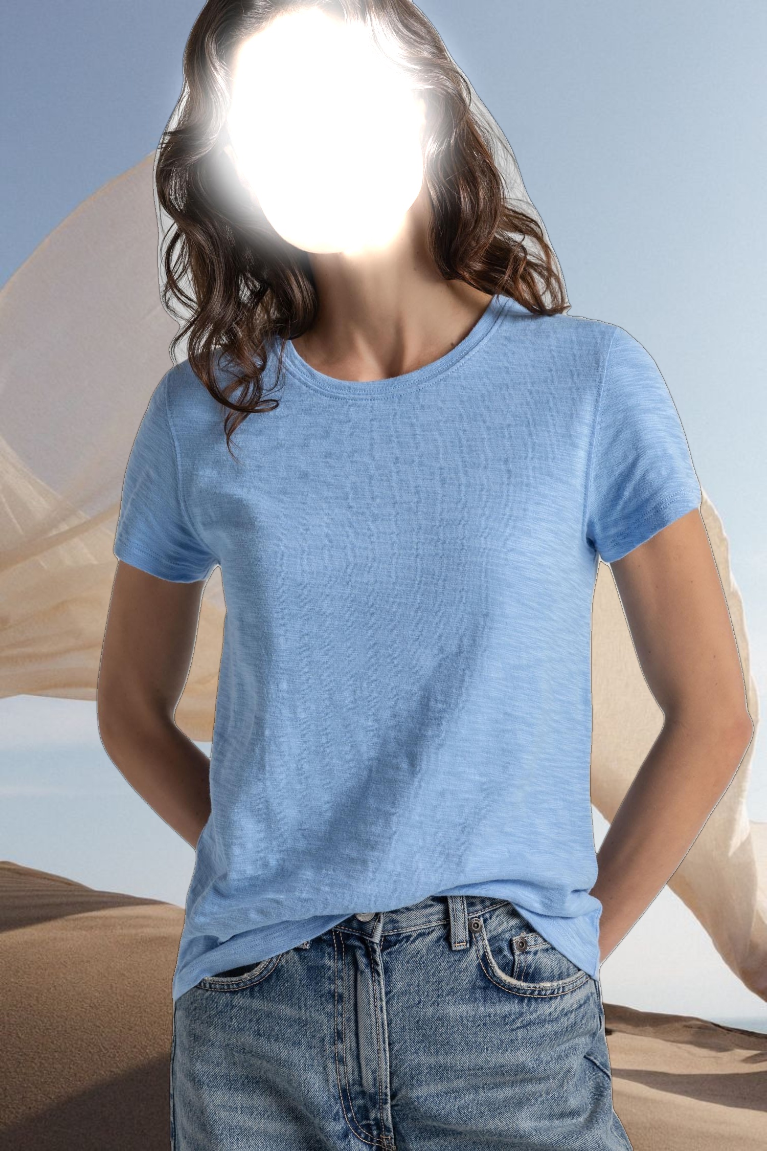 Short Sleeve Back Seam Crewneck