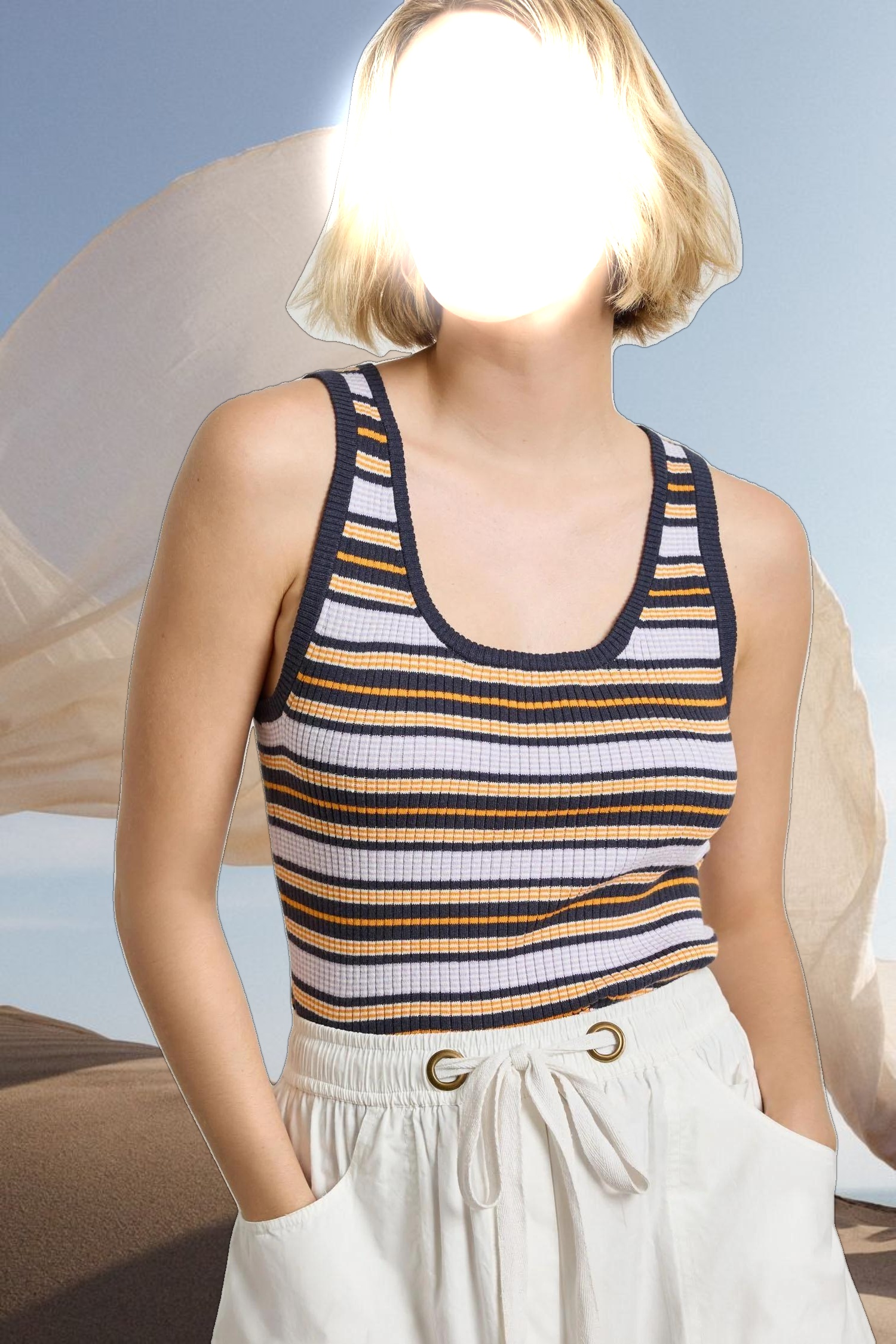 Striped Scoop Neck Tank