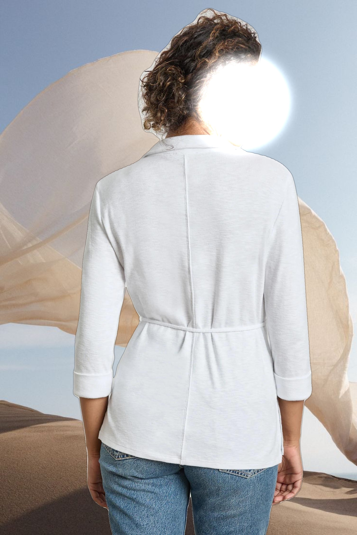 3/4 Sleeve Collared Top