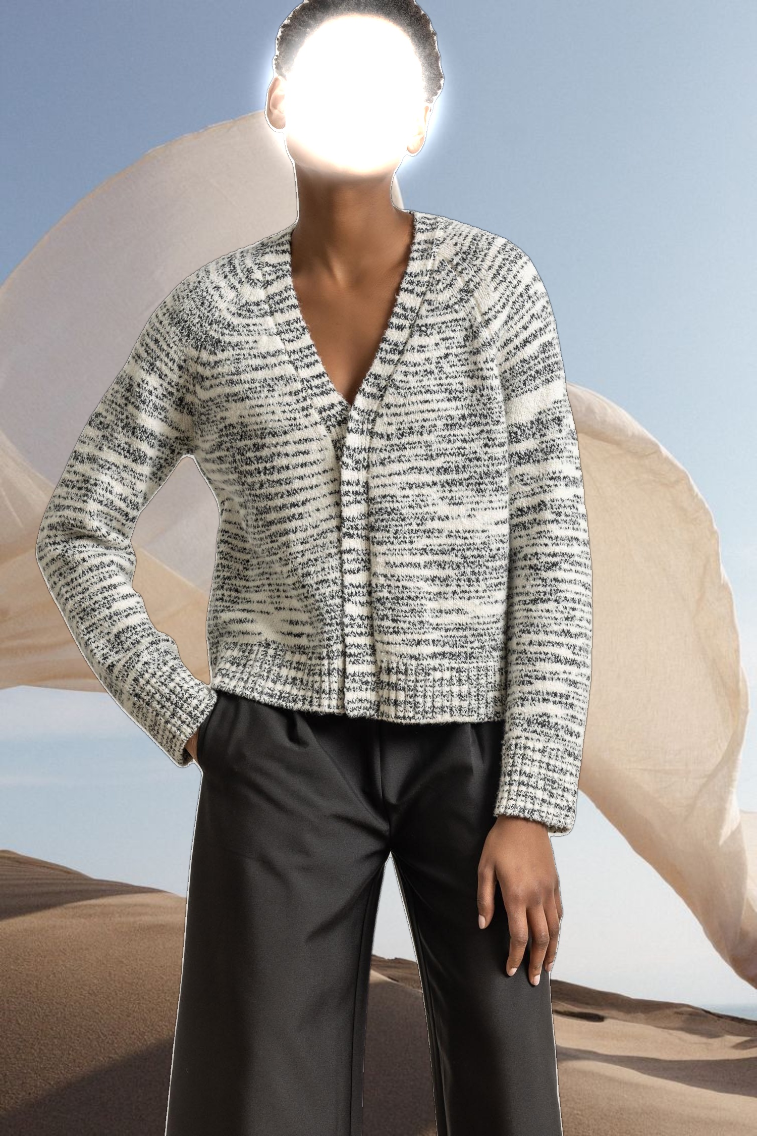 V-Neck Cardigan Sweater