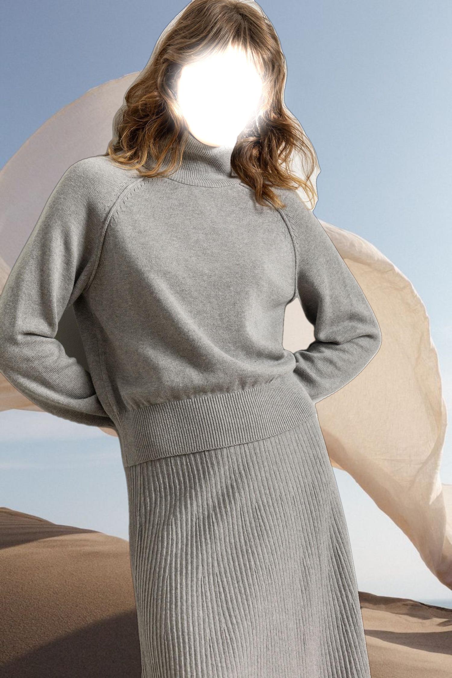 Raglan Turtleneck Sweater