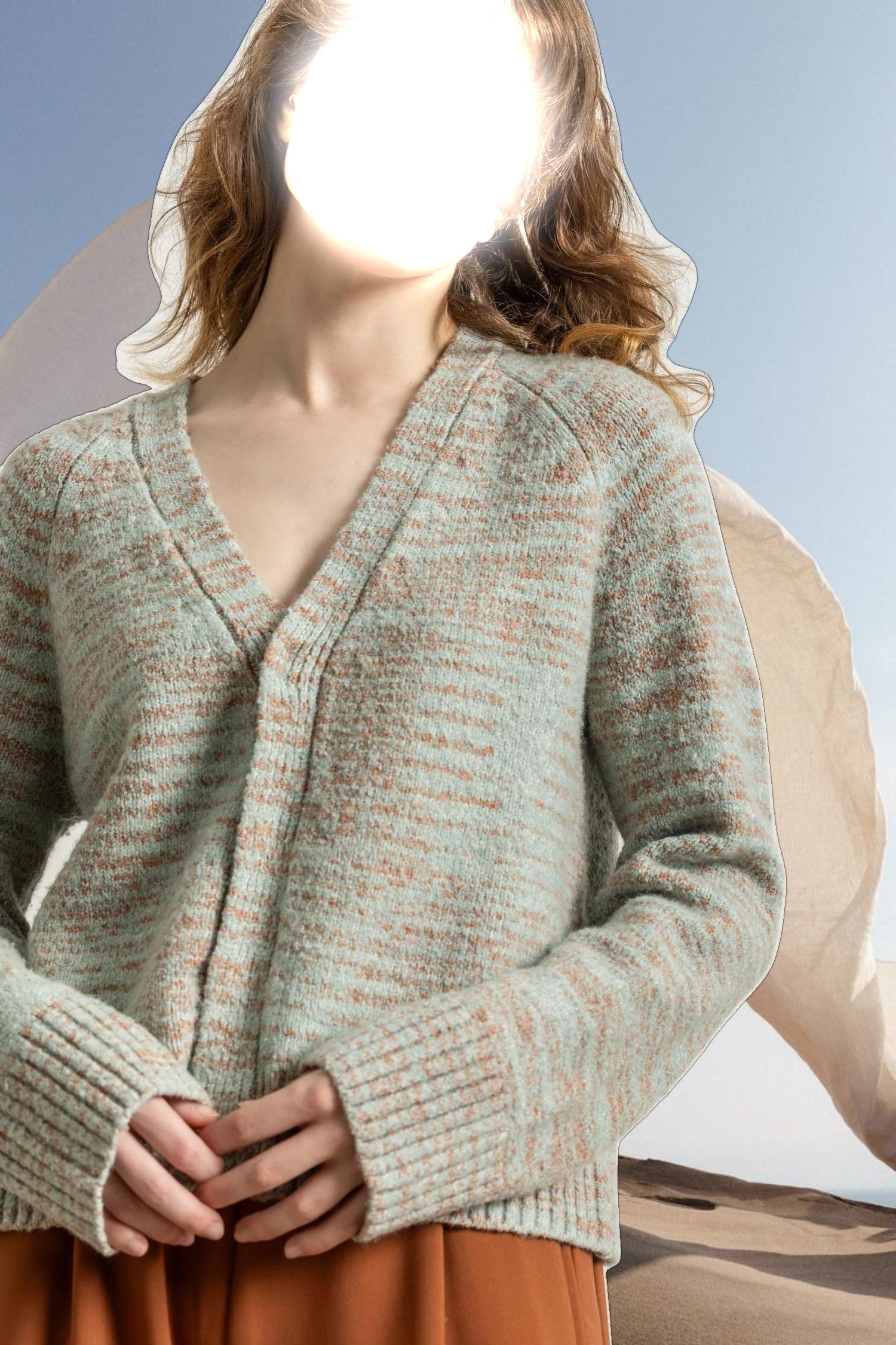 V-Neck Cardigan Sweater