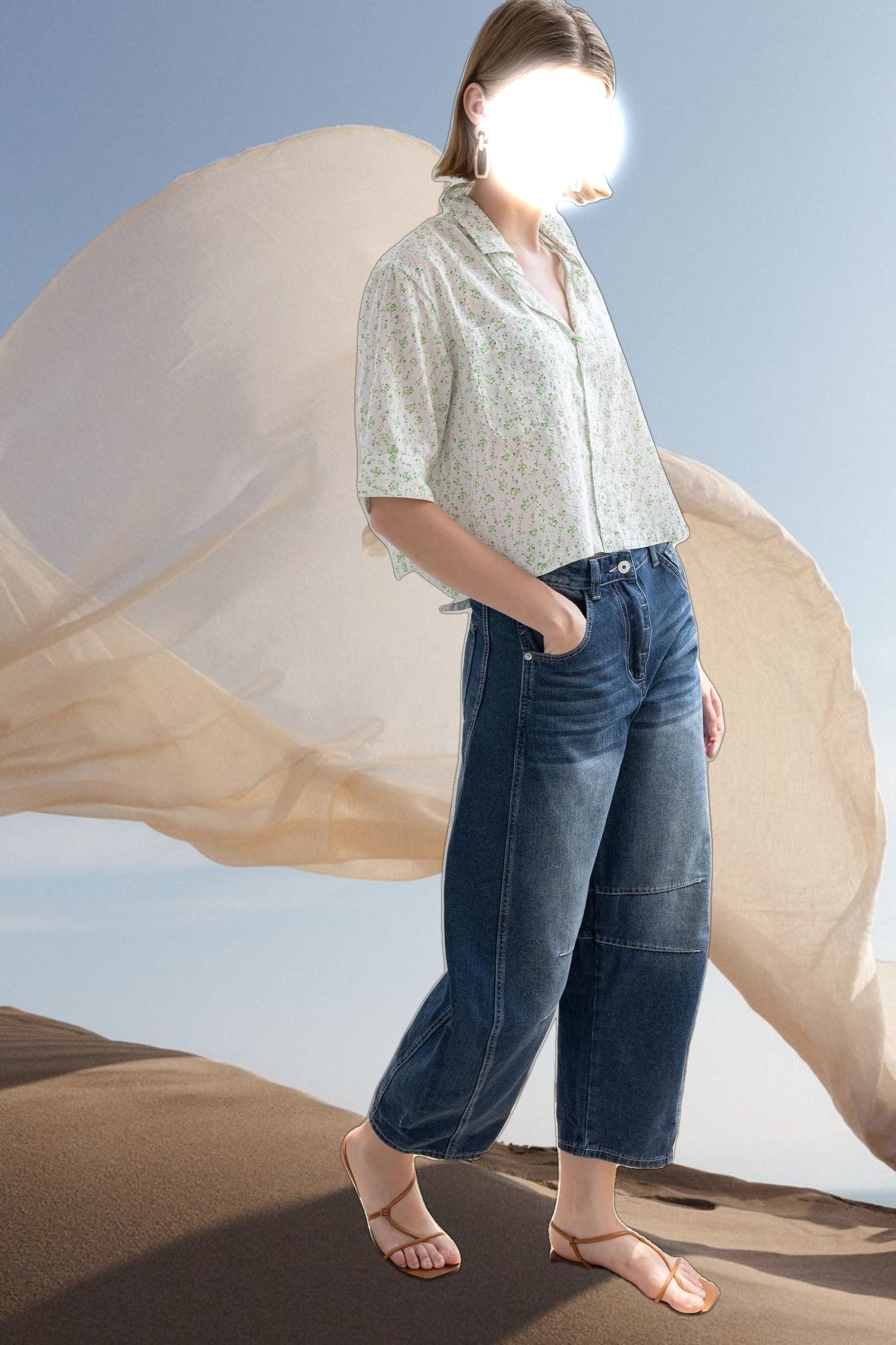 Easy Sleeve Button Down