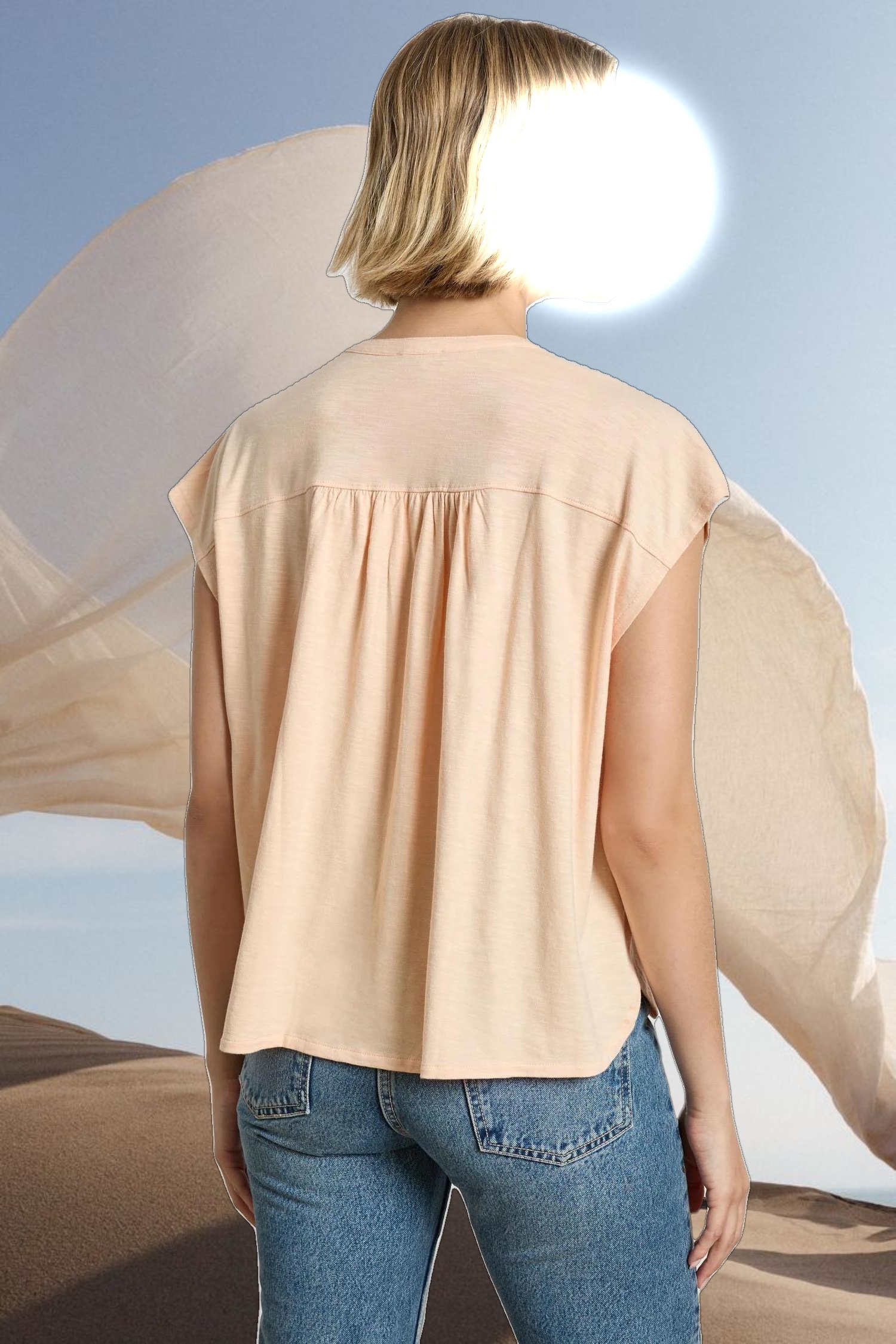 Relaxed Button Down Tee