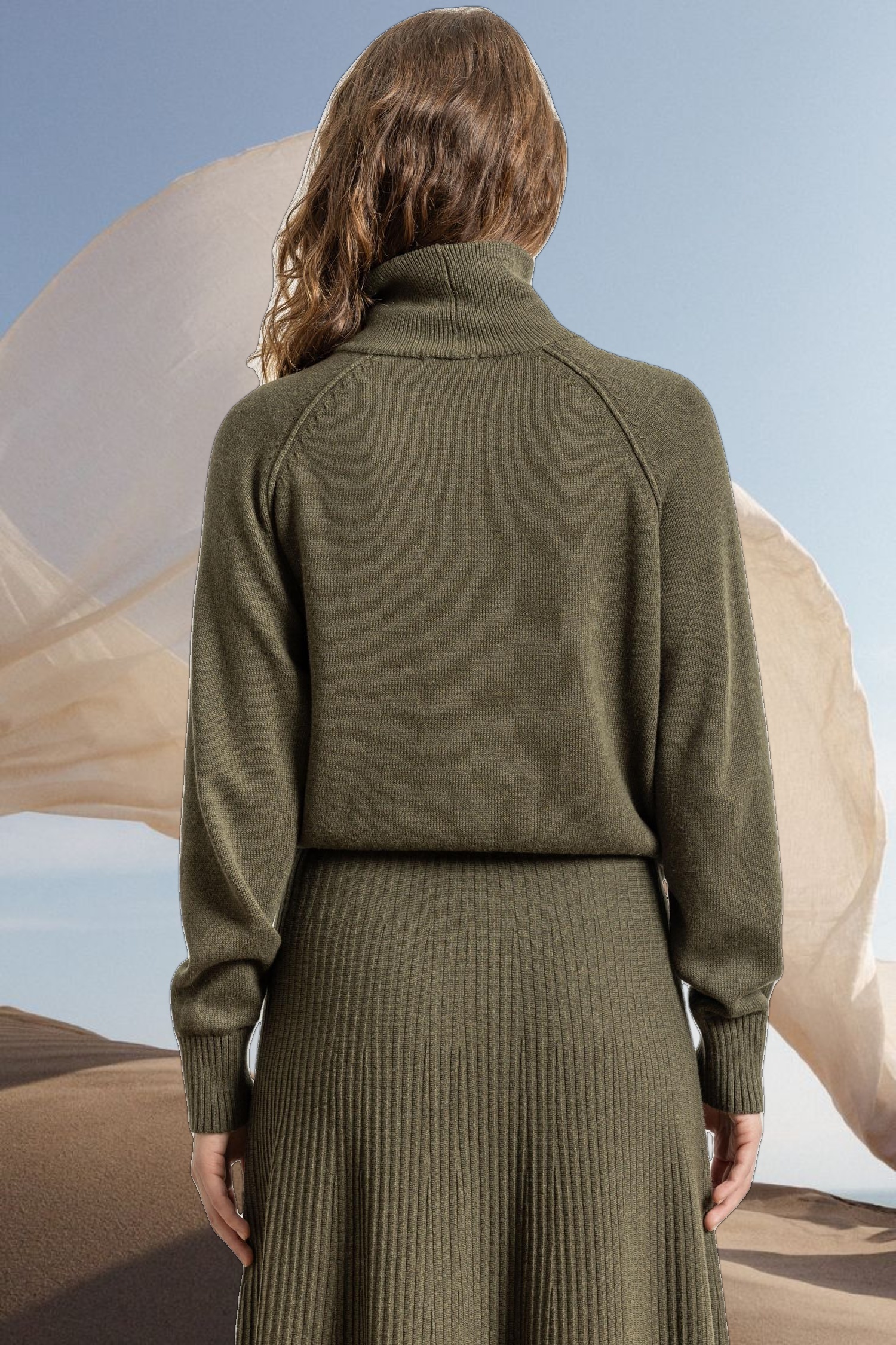 Raglan Turtleneck Sweater