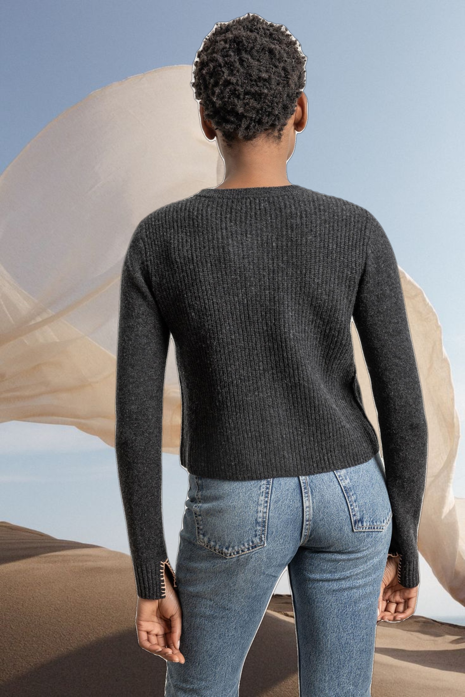 Ribbed Cardigan Sweater