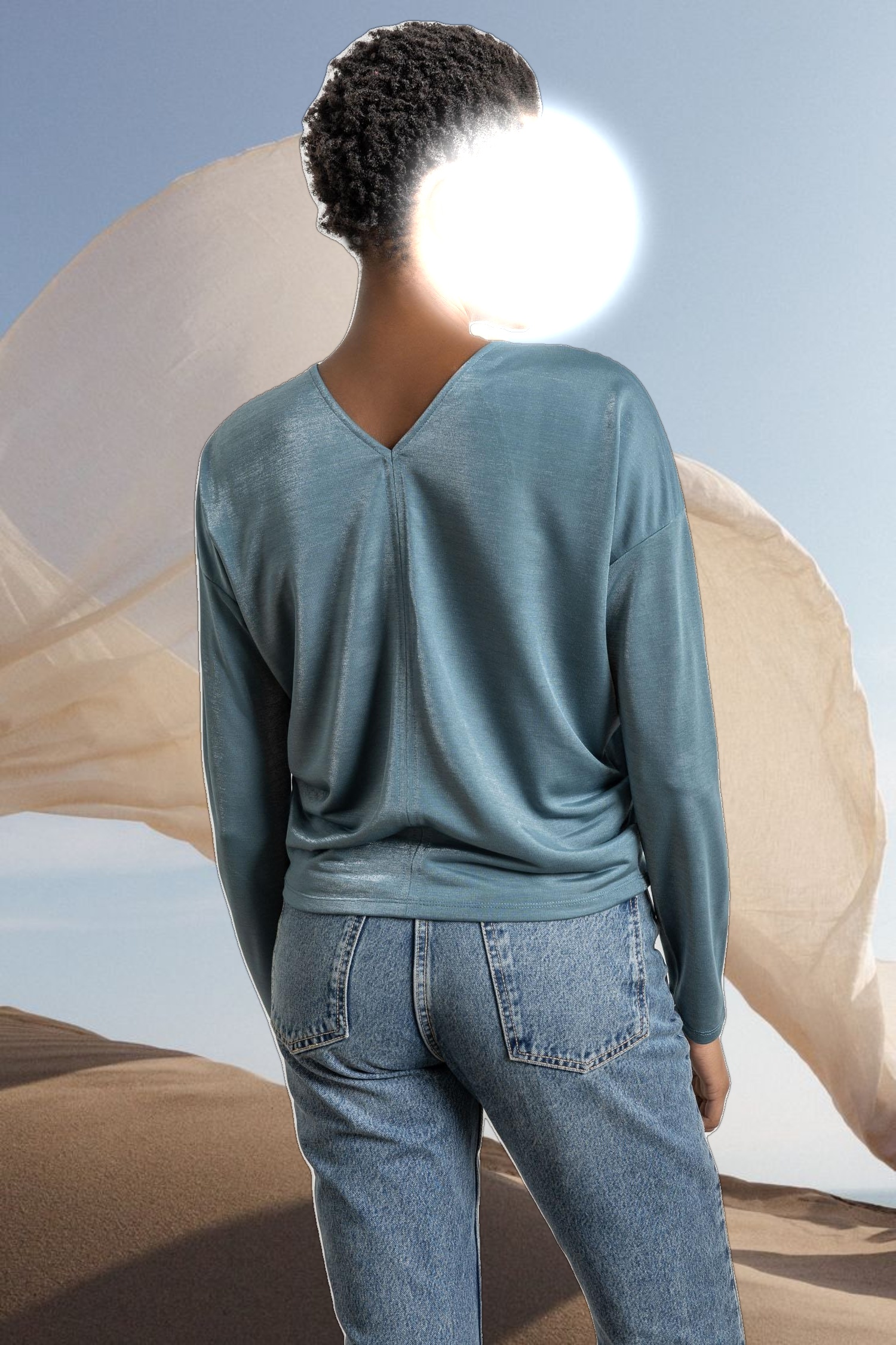 Sparkle Double V Top