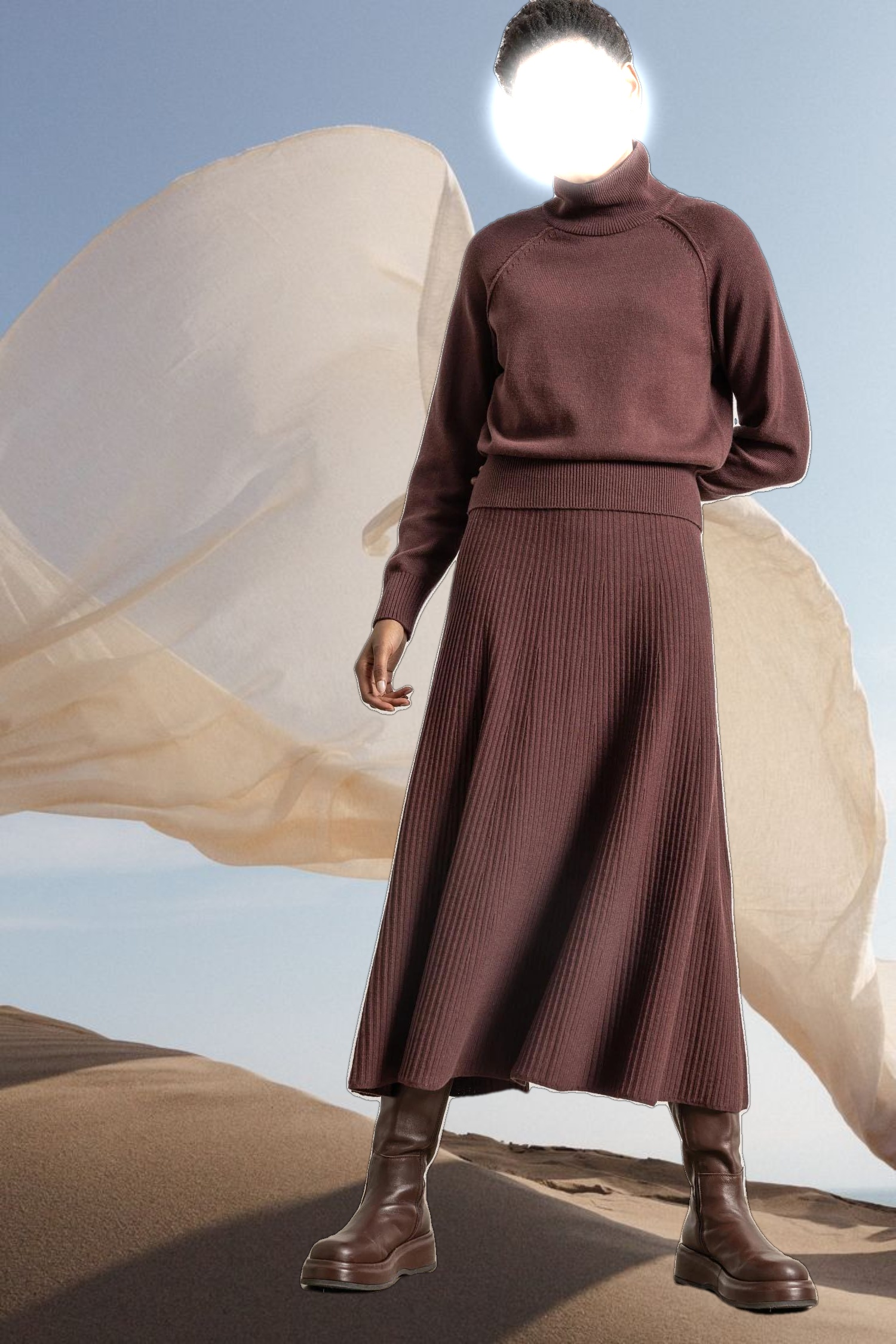 Raglan Turtleneck Sweater