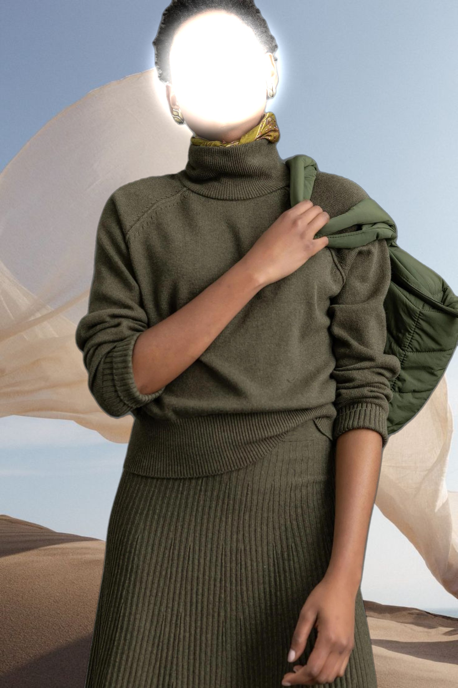 Raglan Turtleneck Sweater