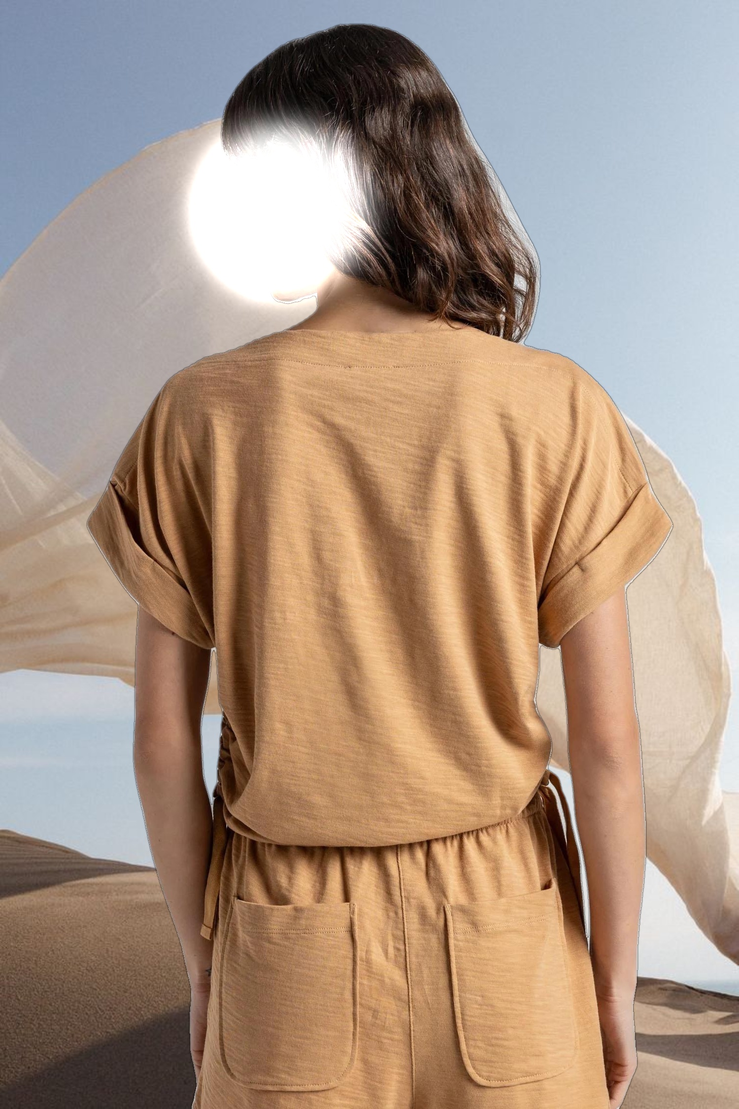 Ruched Side Boatneck