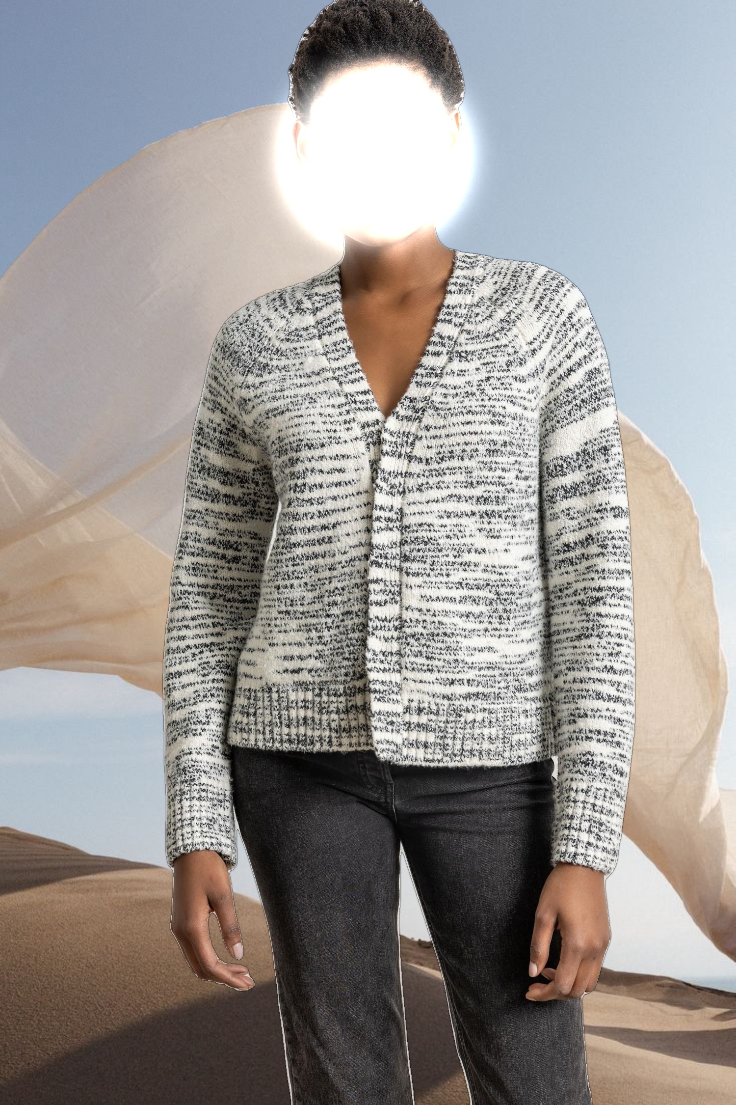 V-Neck Cardigan Sweater