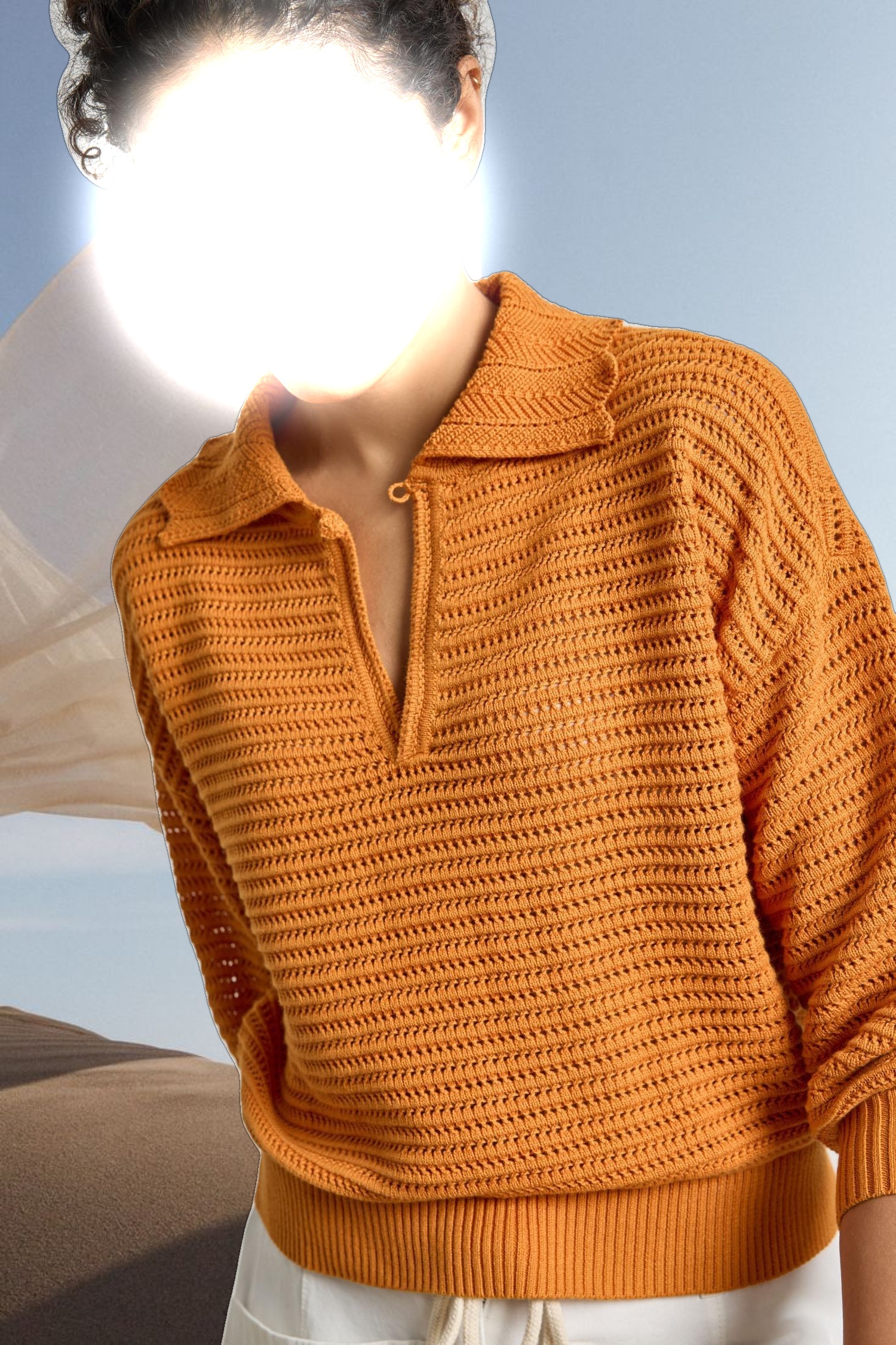 Scalloped Collar Sweater