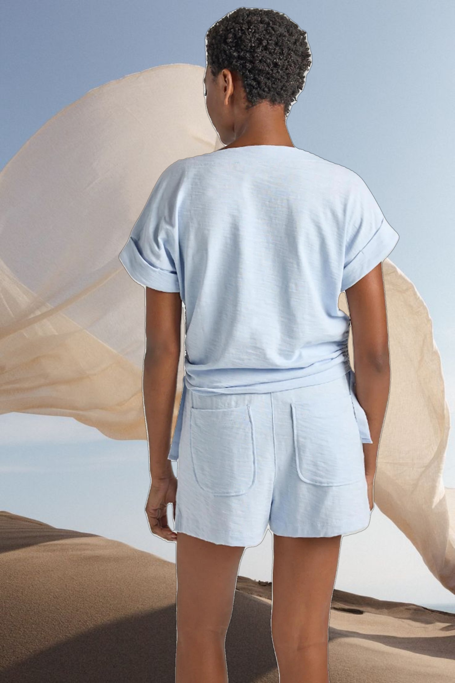 Ruched Side Boatneck