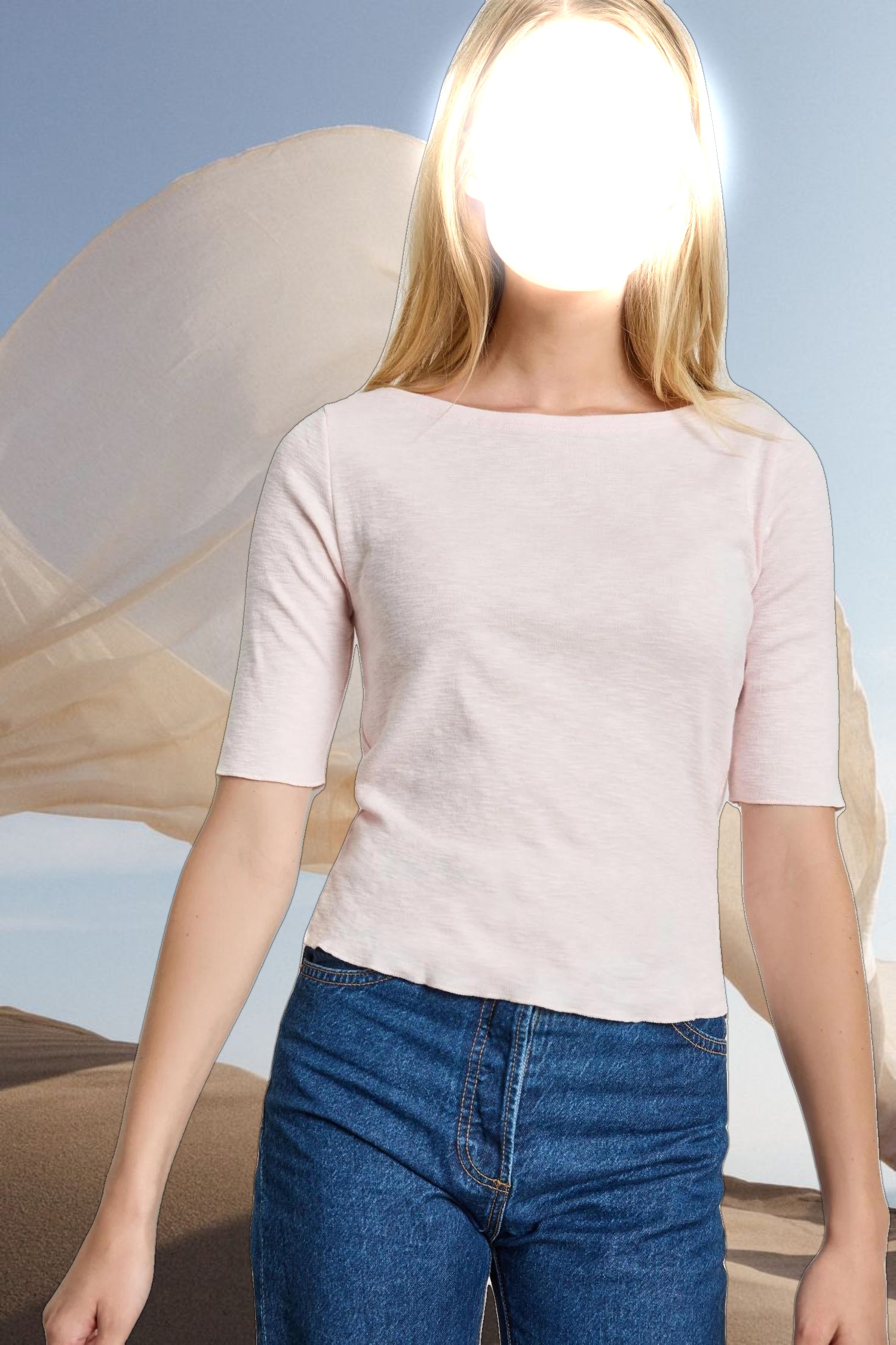 Elbow Sleeve Boatneck