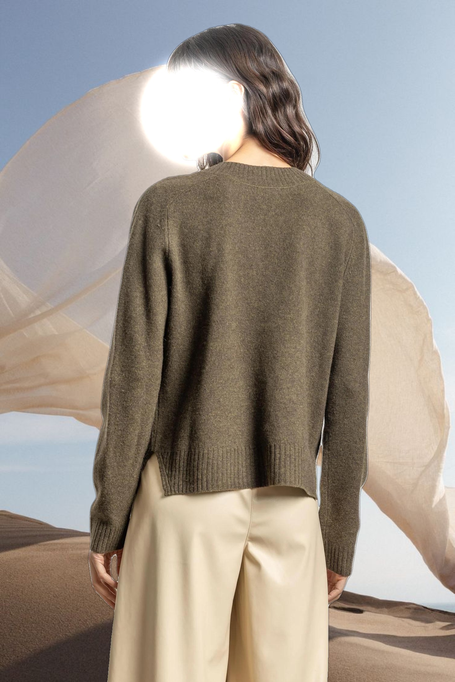 Felted Easy V-Neck Sweater