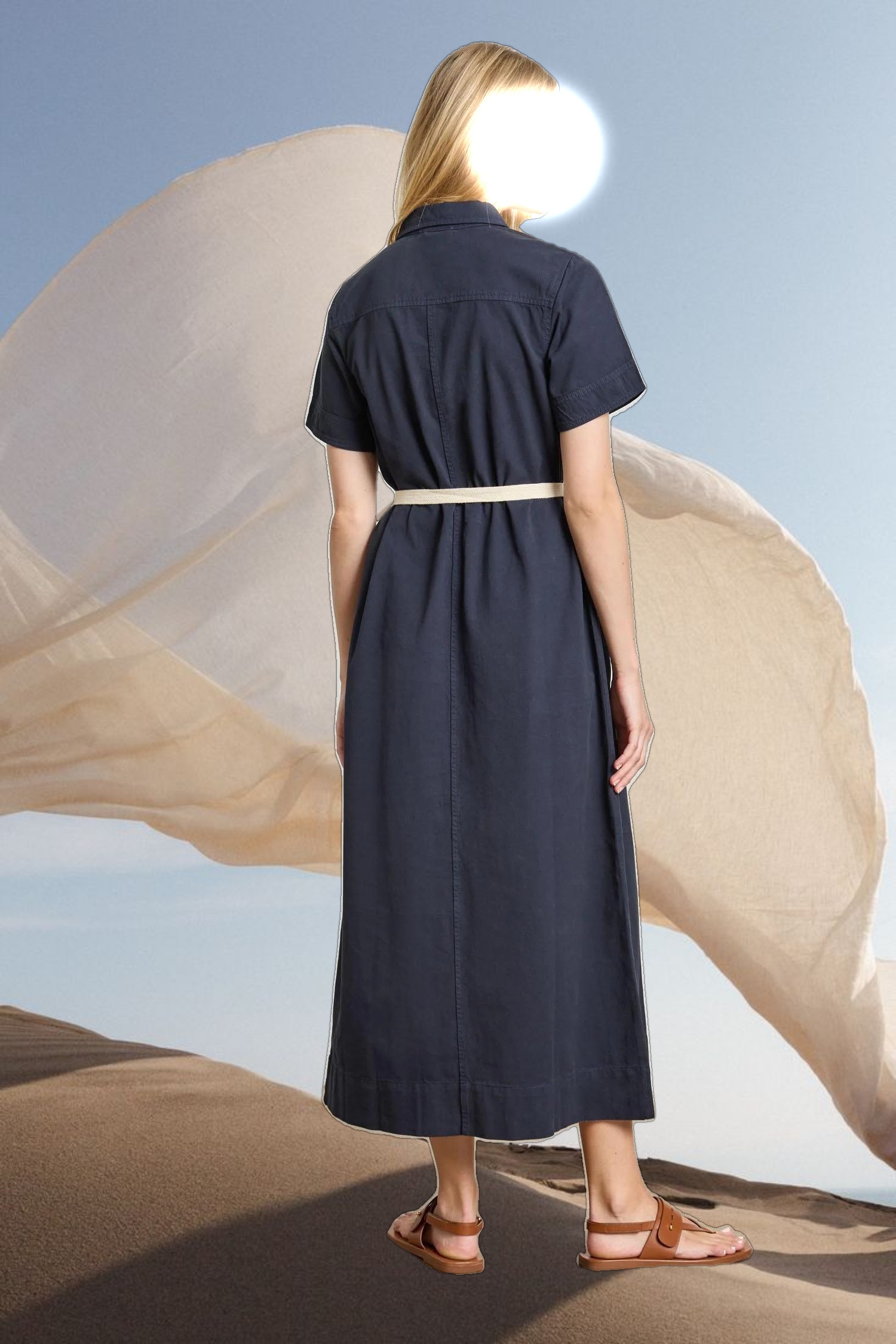 Short Sleeve Maxi Shirt Dress