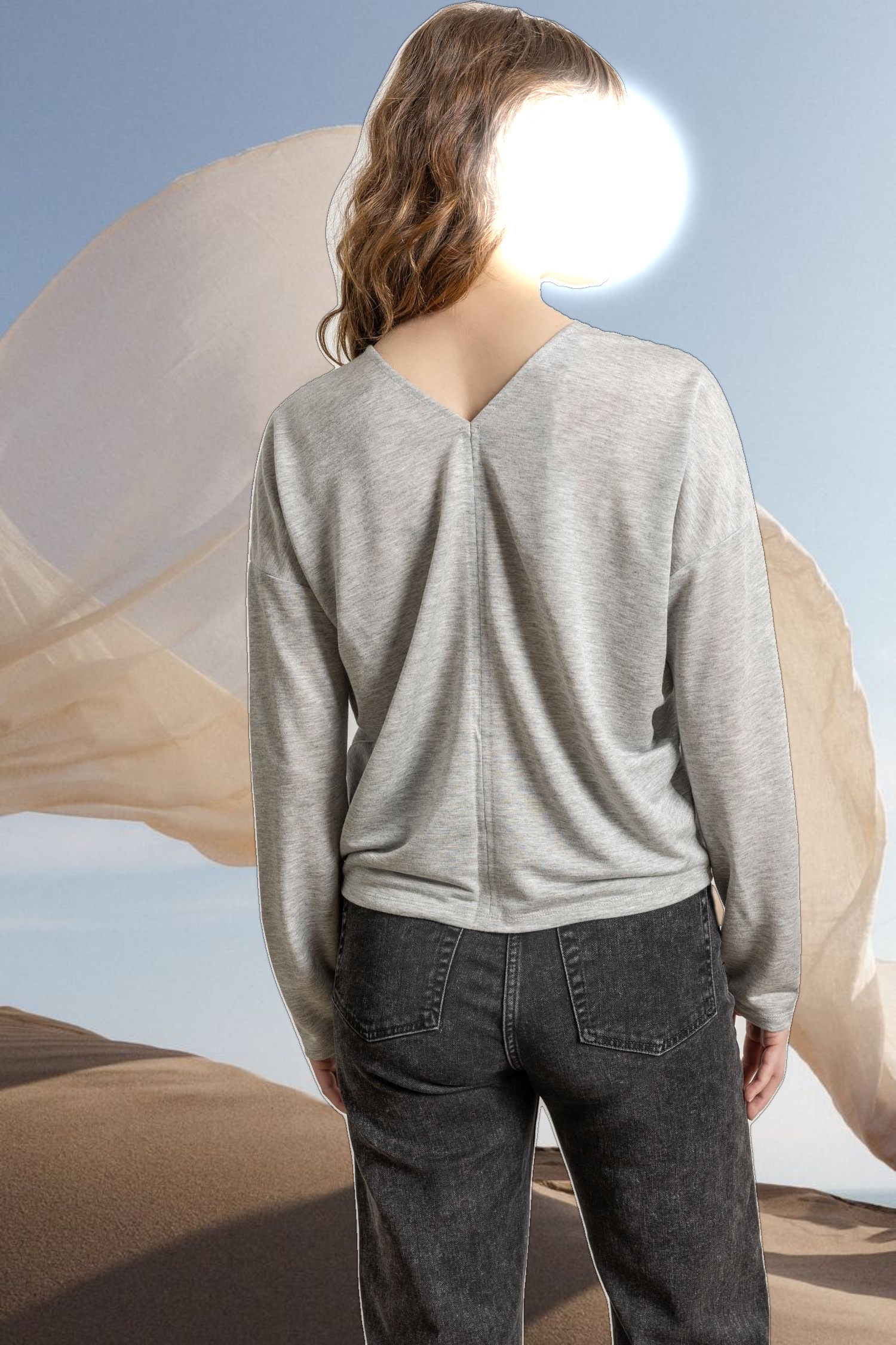 Sparkle Double V Top