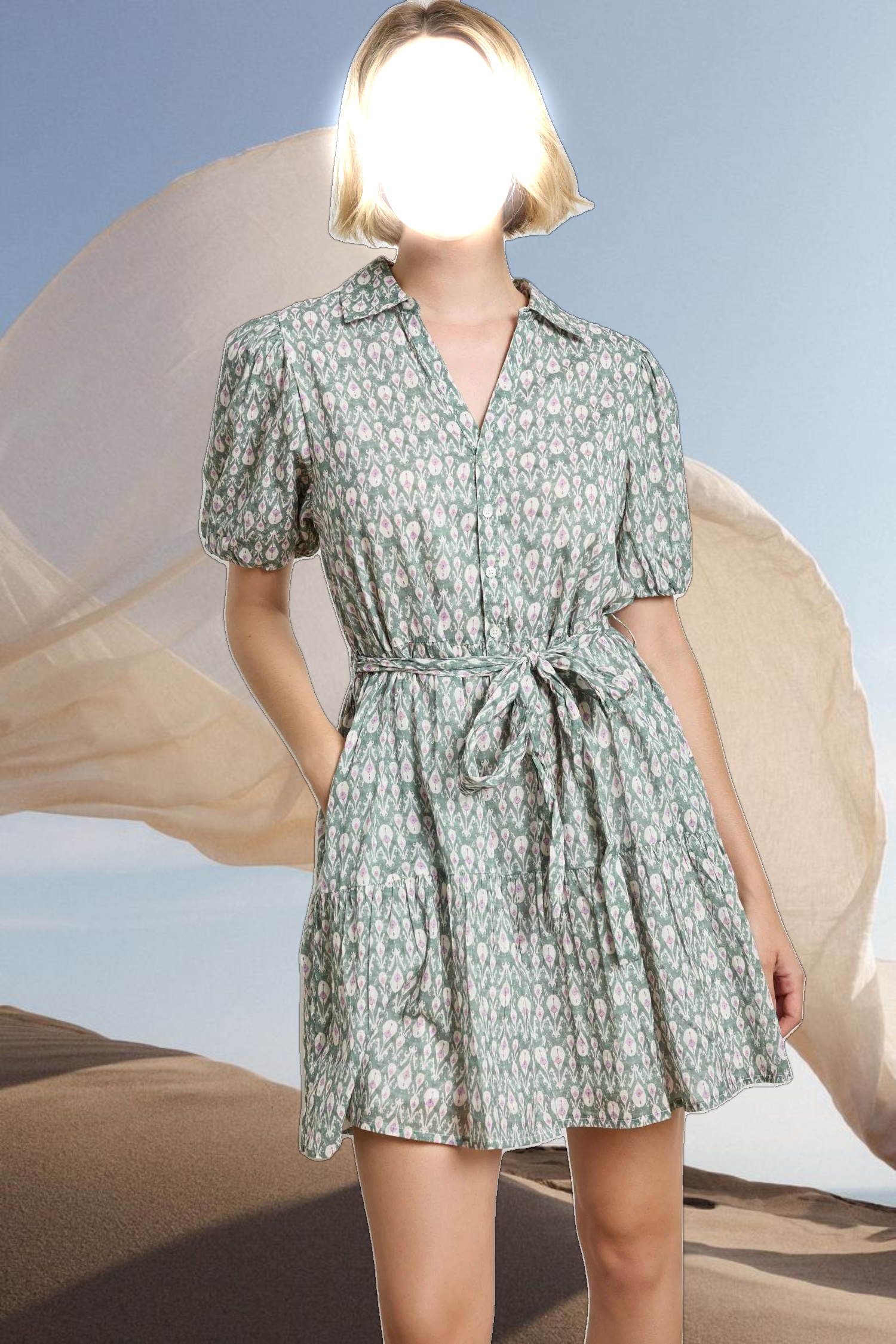 Short Sleeve Tiered Peplum Dress