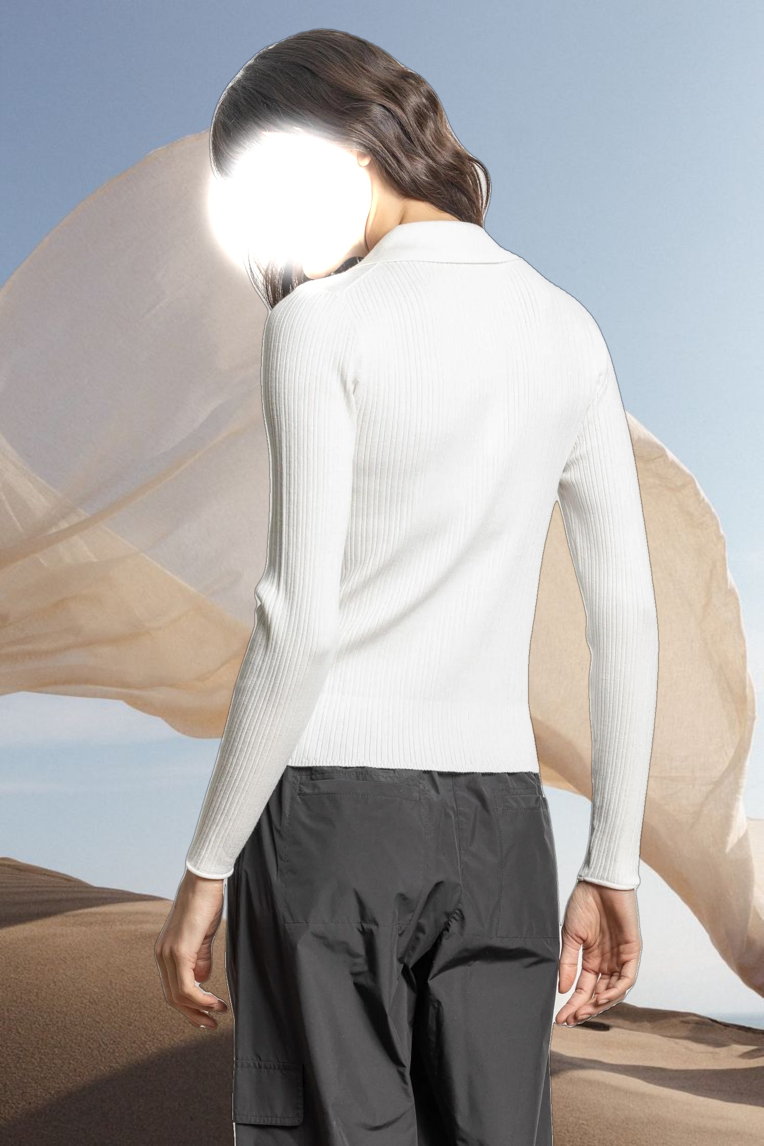 Polo Collar Henley Sweater