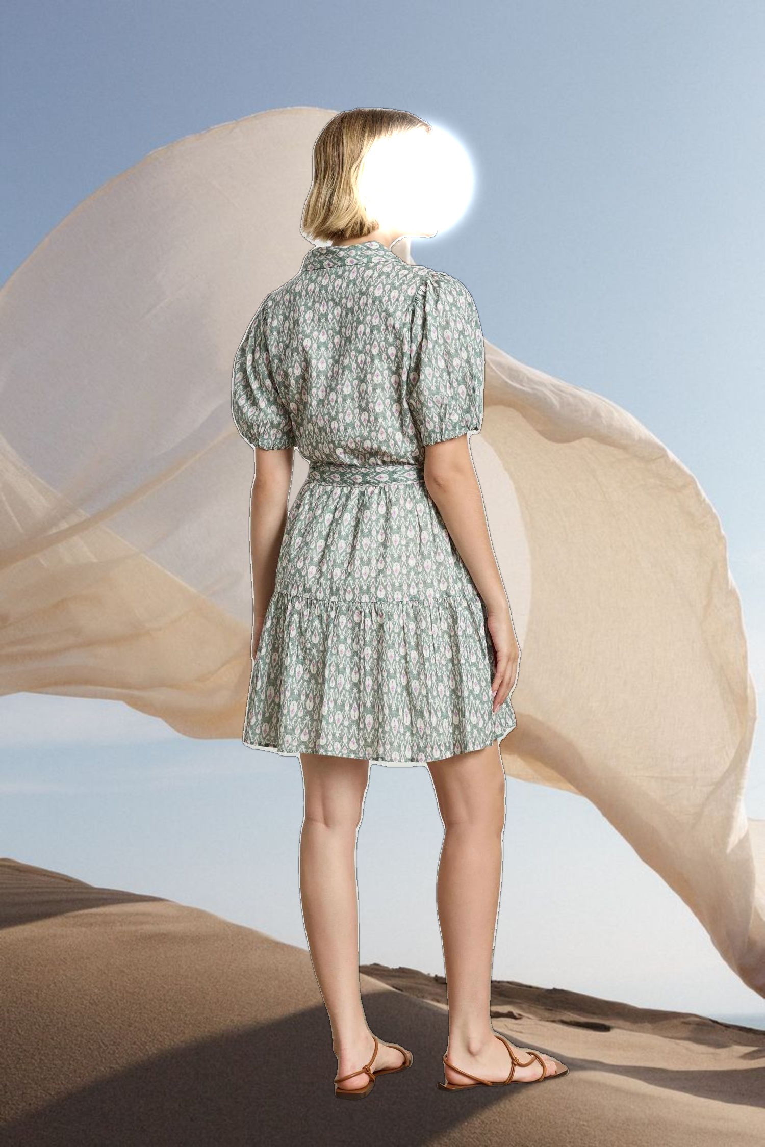 Short Sleeve Tiered Peplum Dress