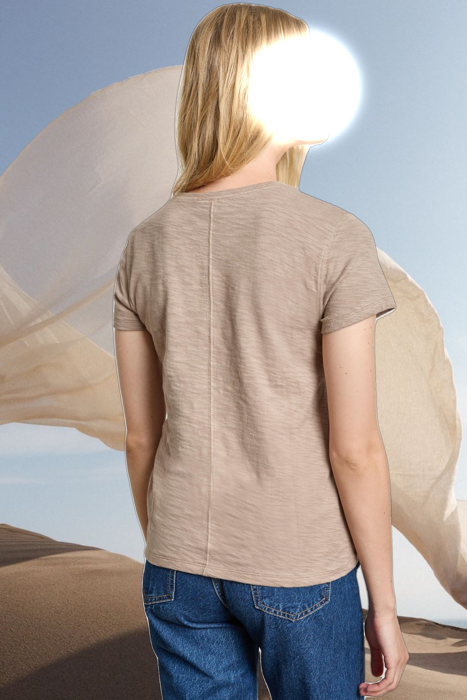 Short Sleeve Back Seam Crewneck