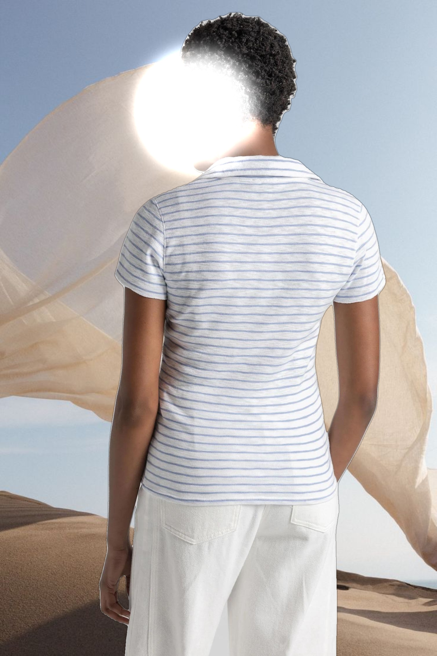 Striped Polo Tee