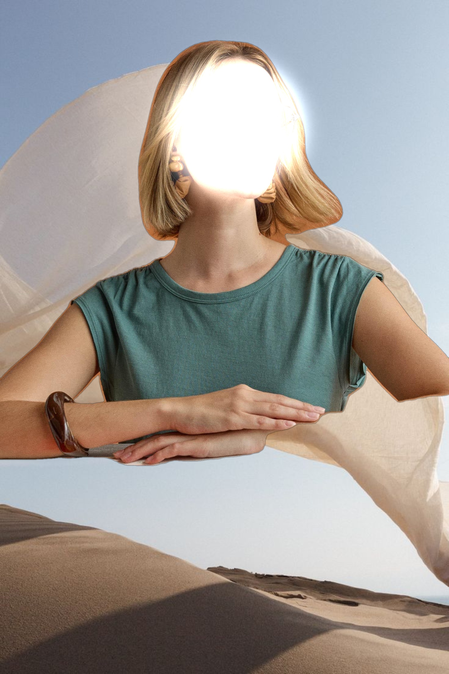 Shirred Shoulder Tee