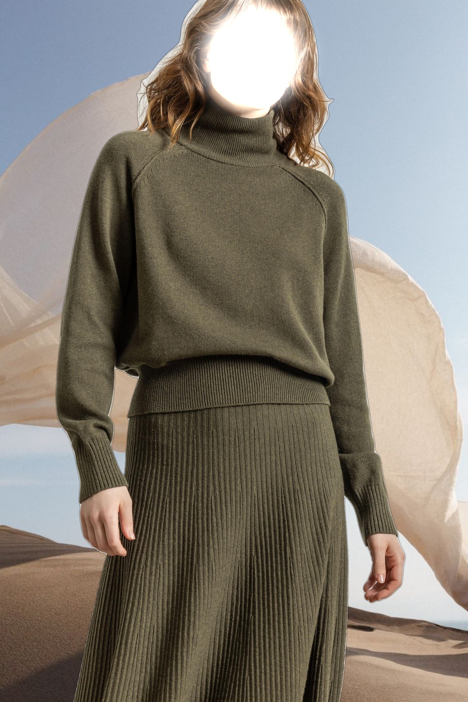 Raglan Turtleneck Sweater