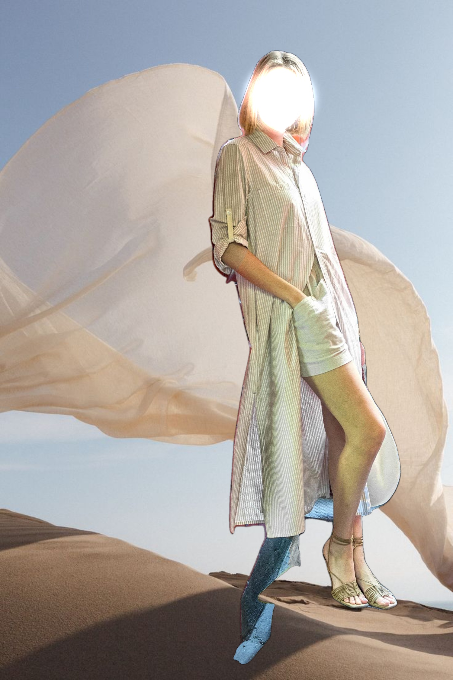 Striped Maxi Shirt Dress