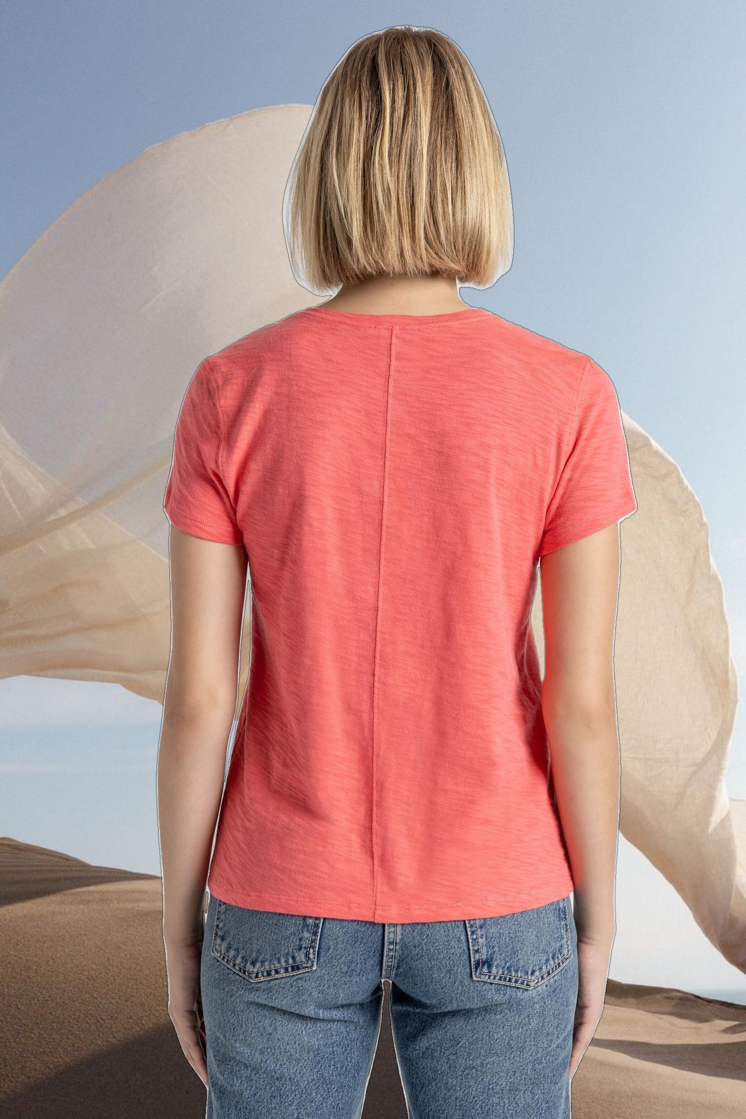 Short Sleeve Back Seam Crewneck