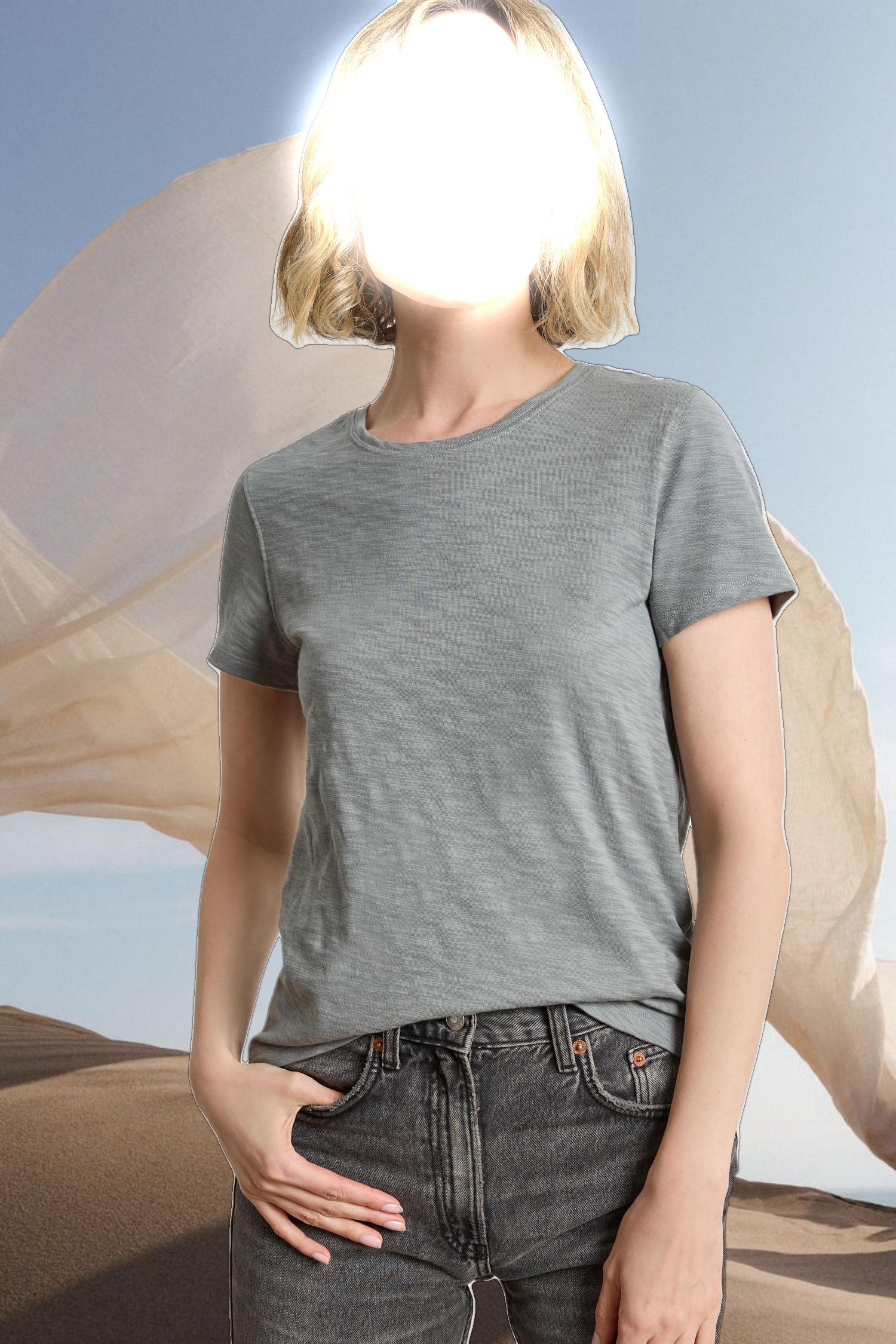 Short Sleeve Back Seam Crewneck