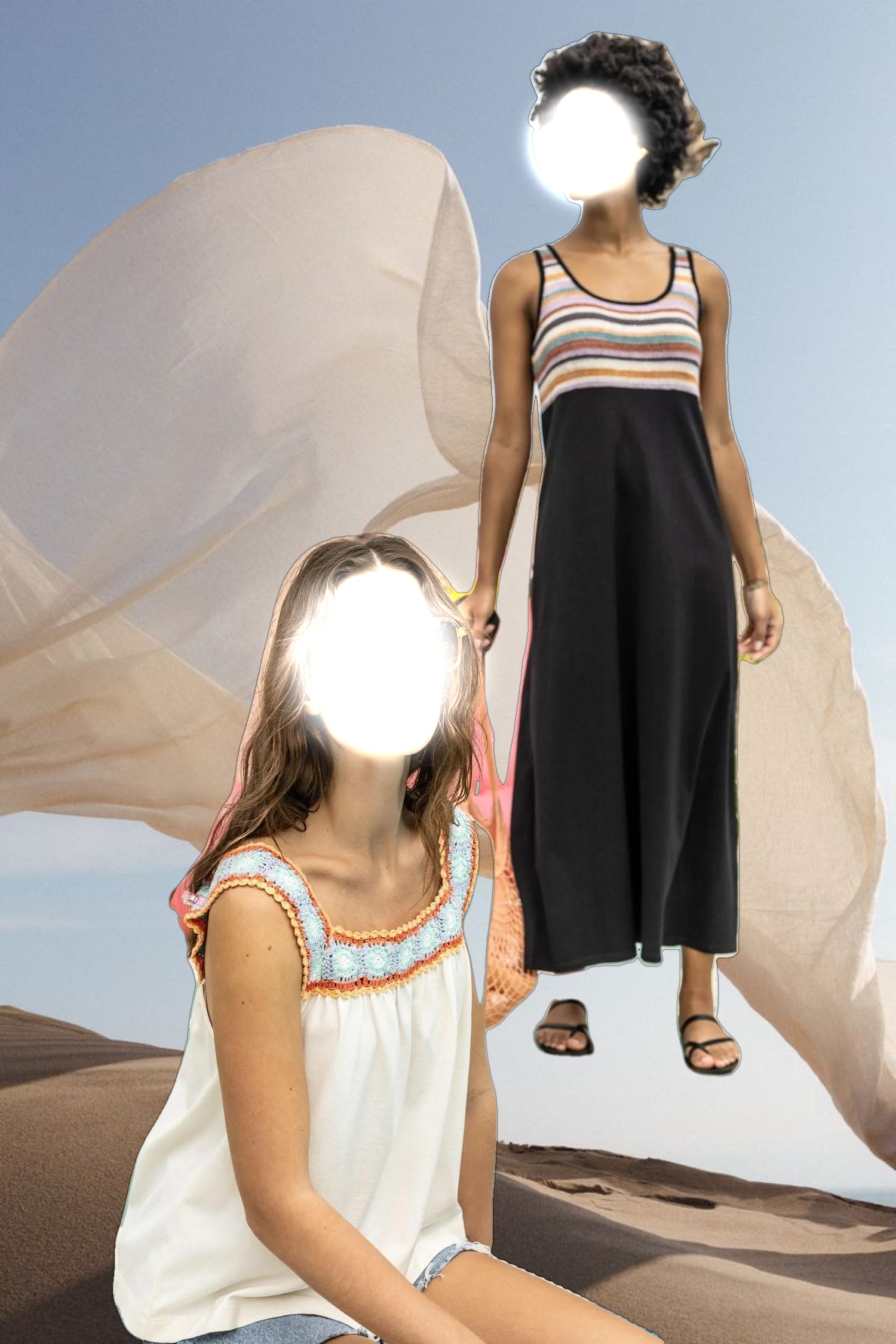 Crochet Insert Maxi Dress