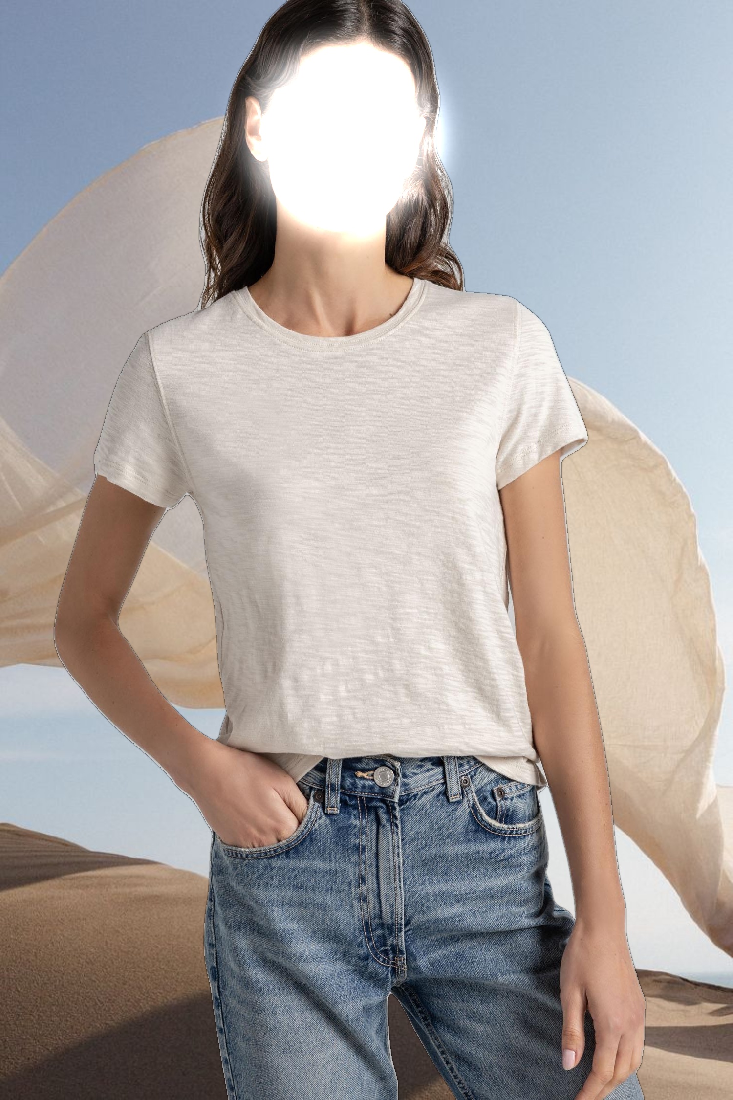 Short Sleeve Back Seam Crewneck