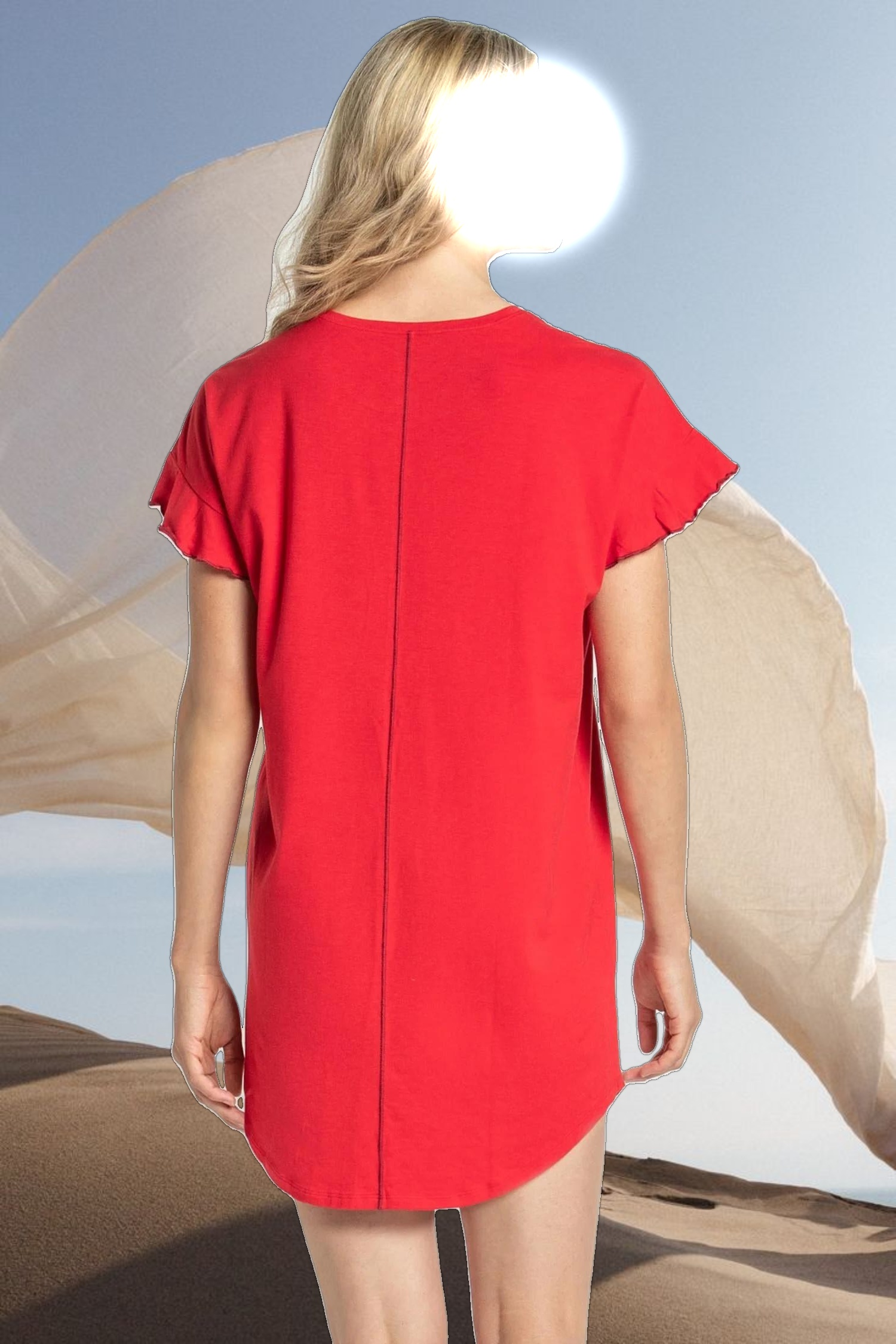 Flutter Sleeve Sleep Dress