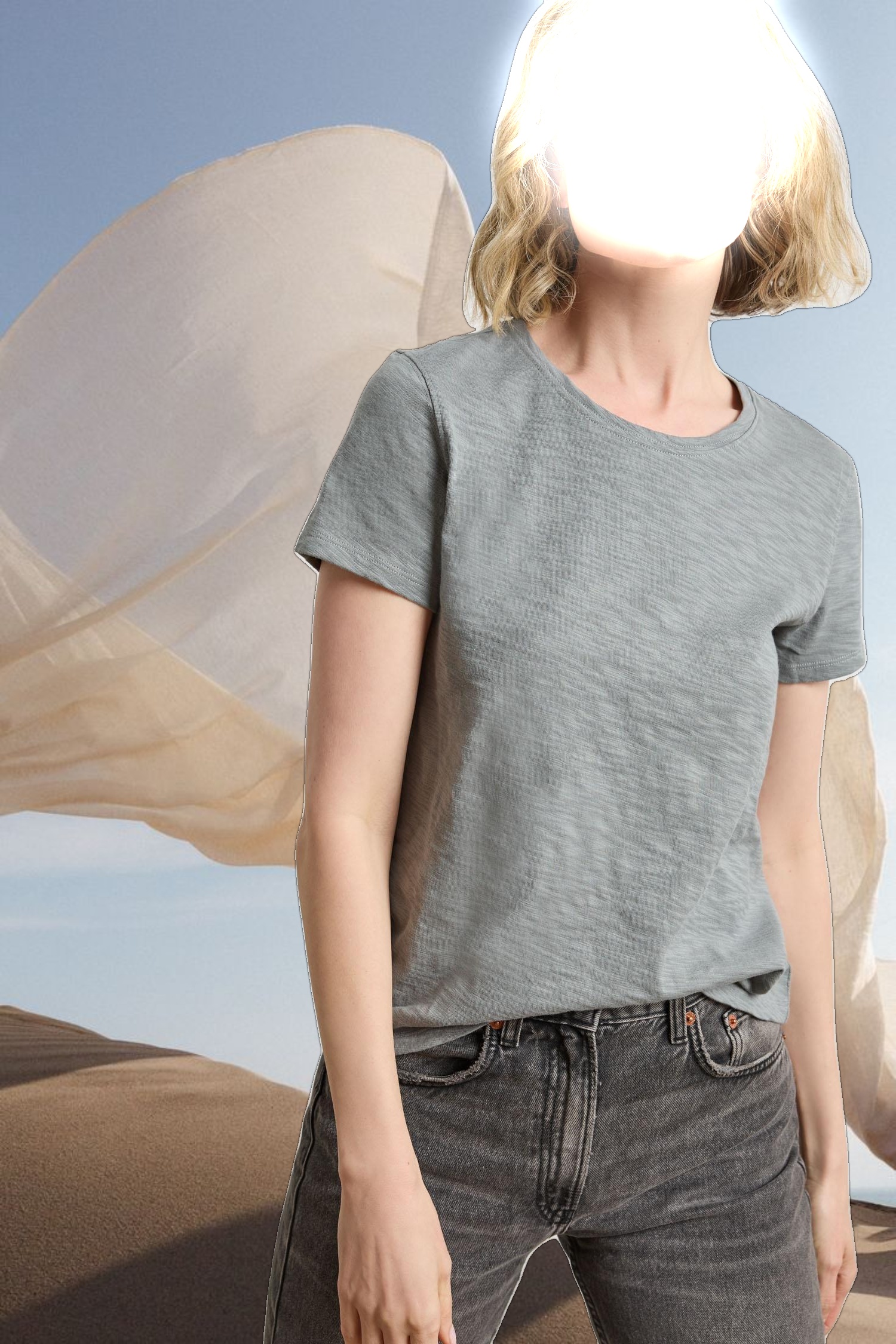 Short Sleeve Back Seam Crewneck